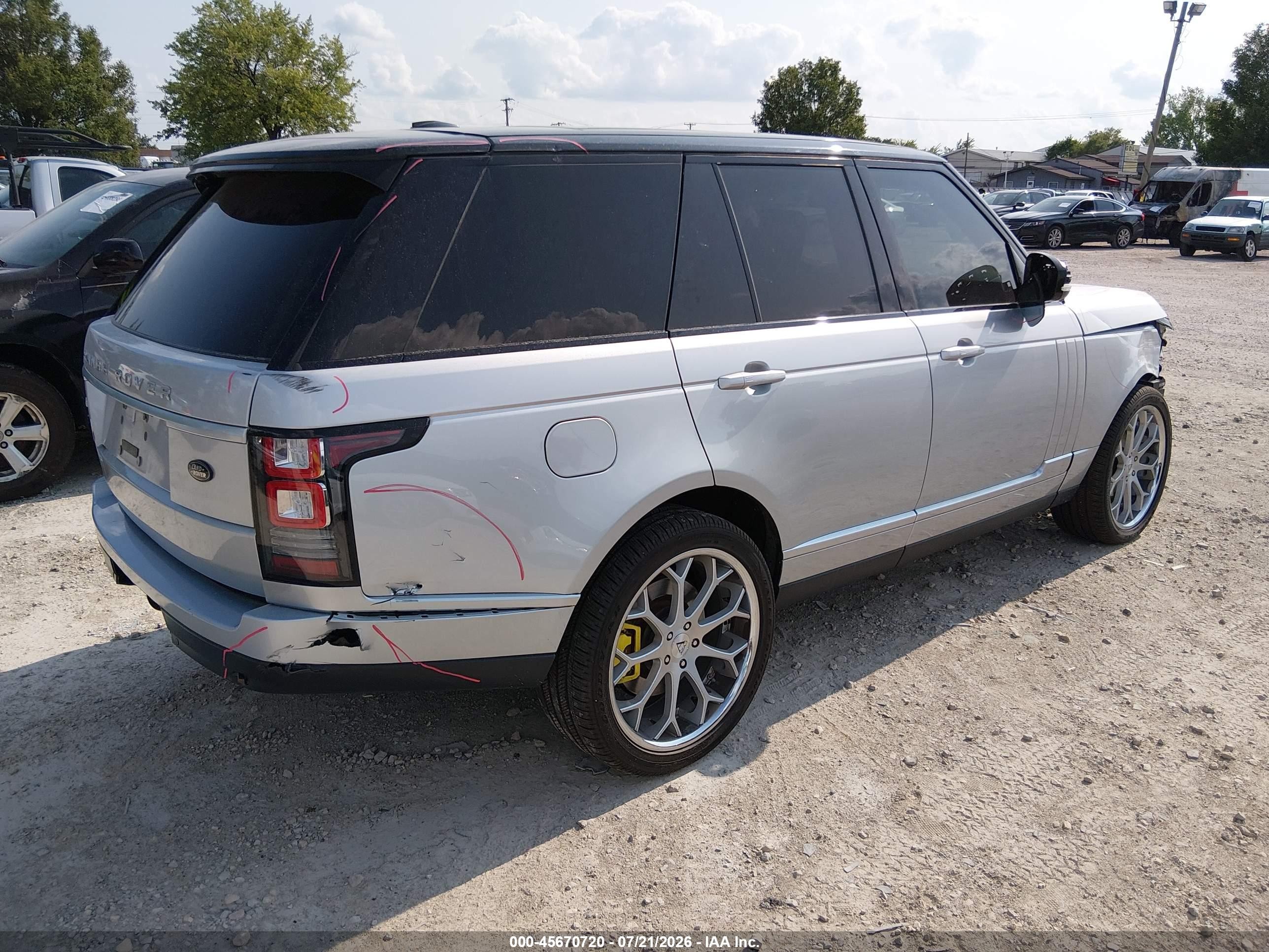 2013 Land Rover Range Rover Supercharged Silver vin: SALGS2EF3DA114441