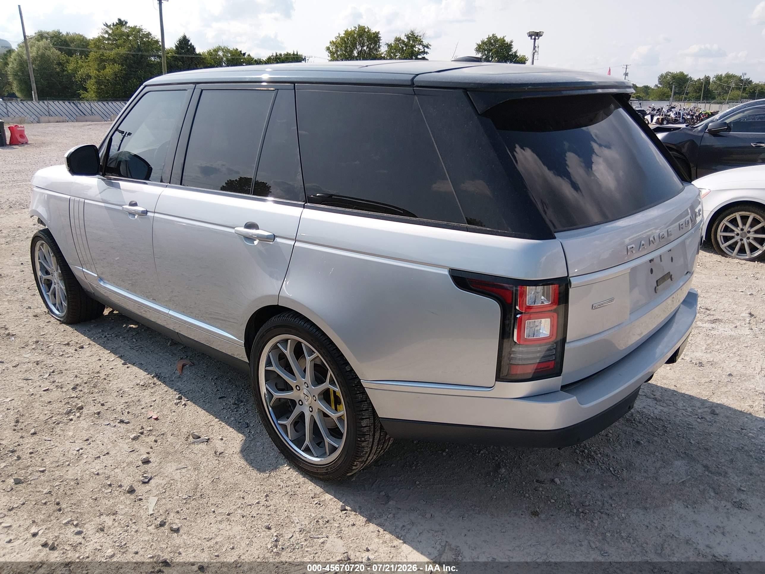 2013 Land Rover Range Rover Supercharged Silver vin: SALGS2EF3DA114441