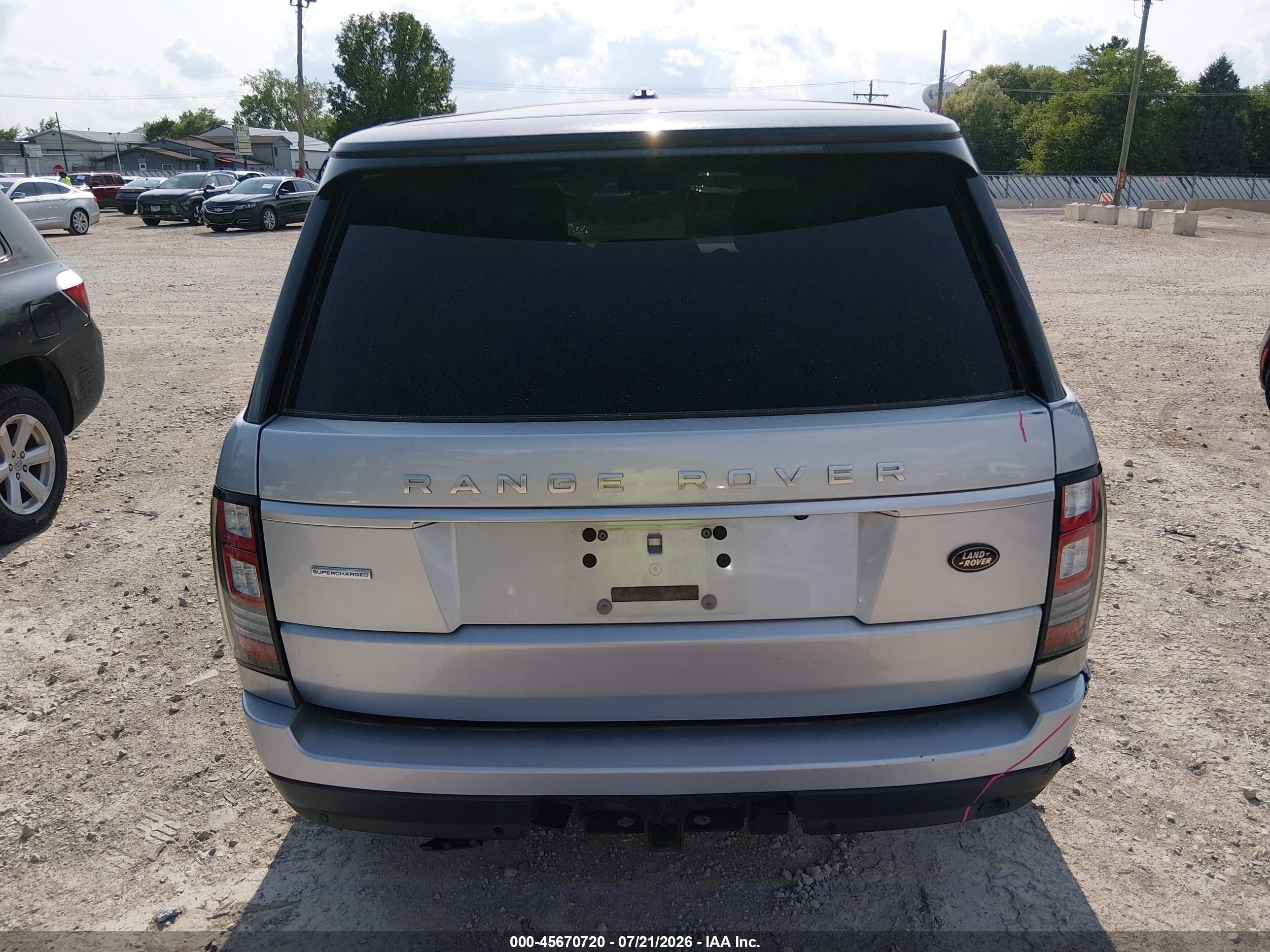 2013 Land Rover Range Rover Supercharged Silver vin: SALGS2EF3DA114441