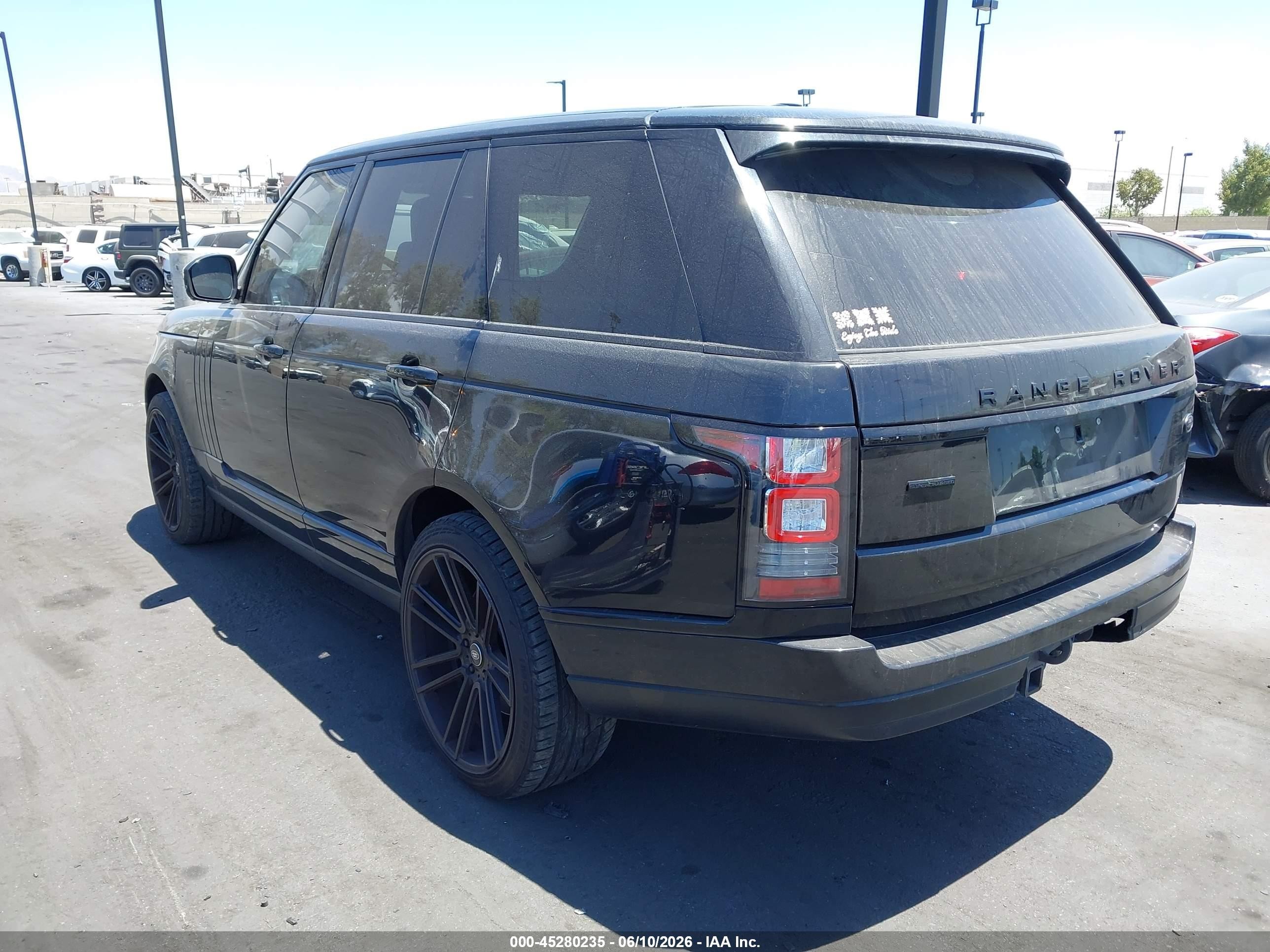 2014 Land Rover Range Rover 5.0l V8 Supercharged/5.0l V8 Supercharged Ebony Edition Black vin: SALGS2EF5EA143361