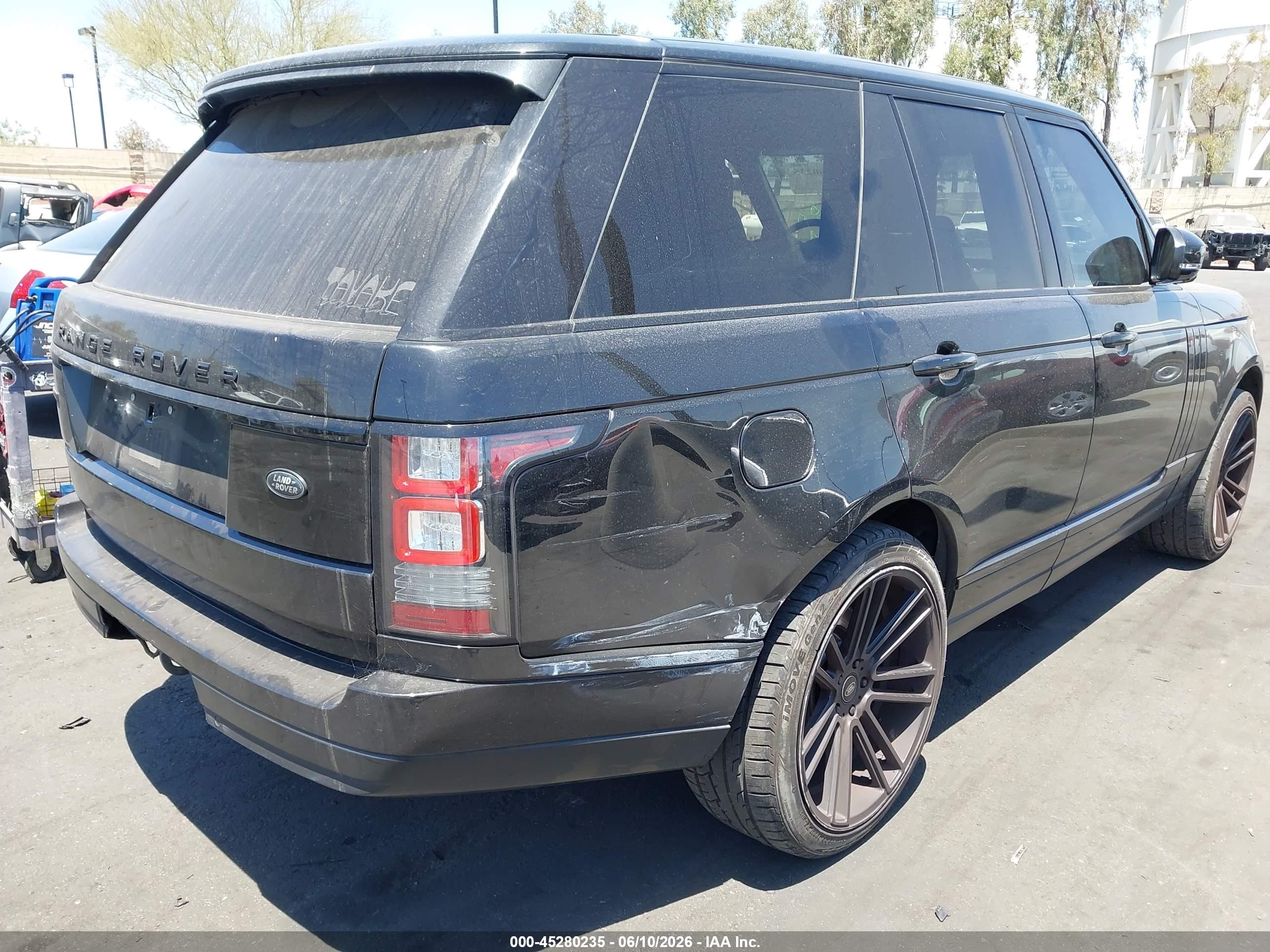 2014 Land Rover Range Rover 5.0l V8 Supercharged/5.0l V8 Supercharged Ebony Edition Black vin: SALGS2EF5EA143361
