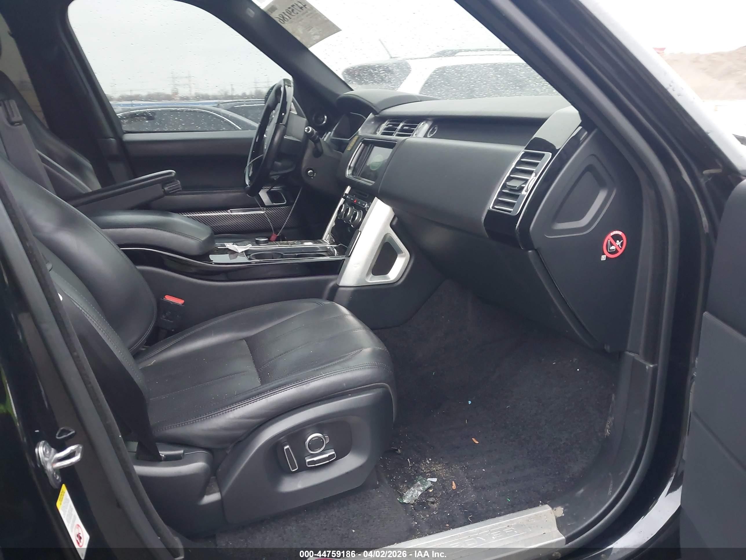 2016 Land Rover Range Rover 5.0l V8 Supercharged Black vin: SALGS2EF9GA276630