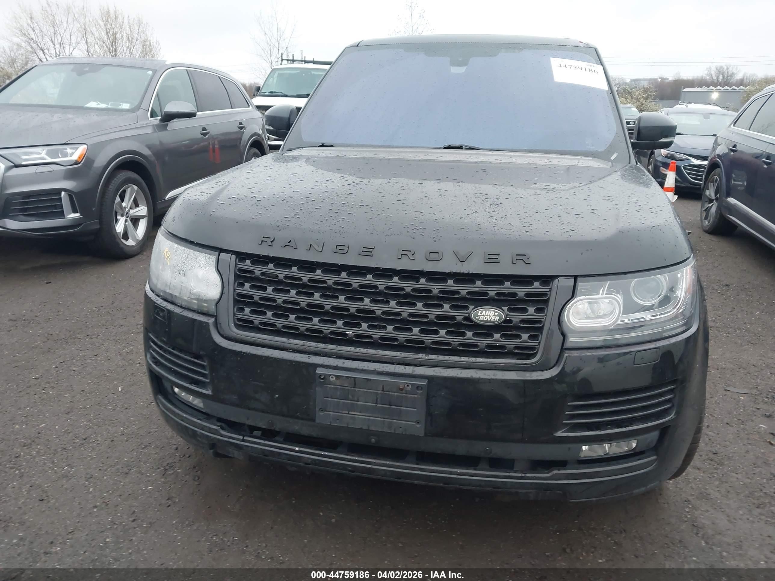 2016 Land Rover Range Rover 5.0l V8 Supercharged Black vin: SALGS2EF9GA276630