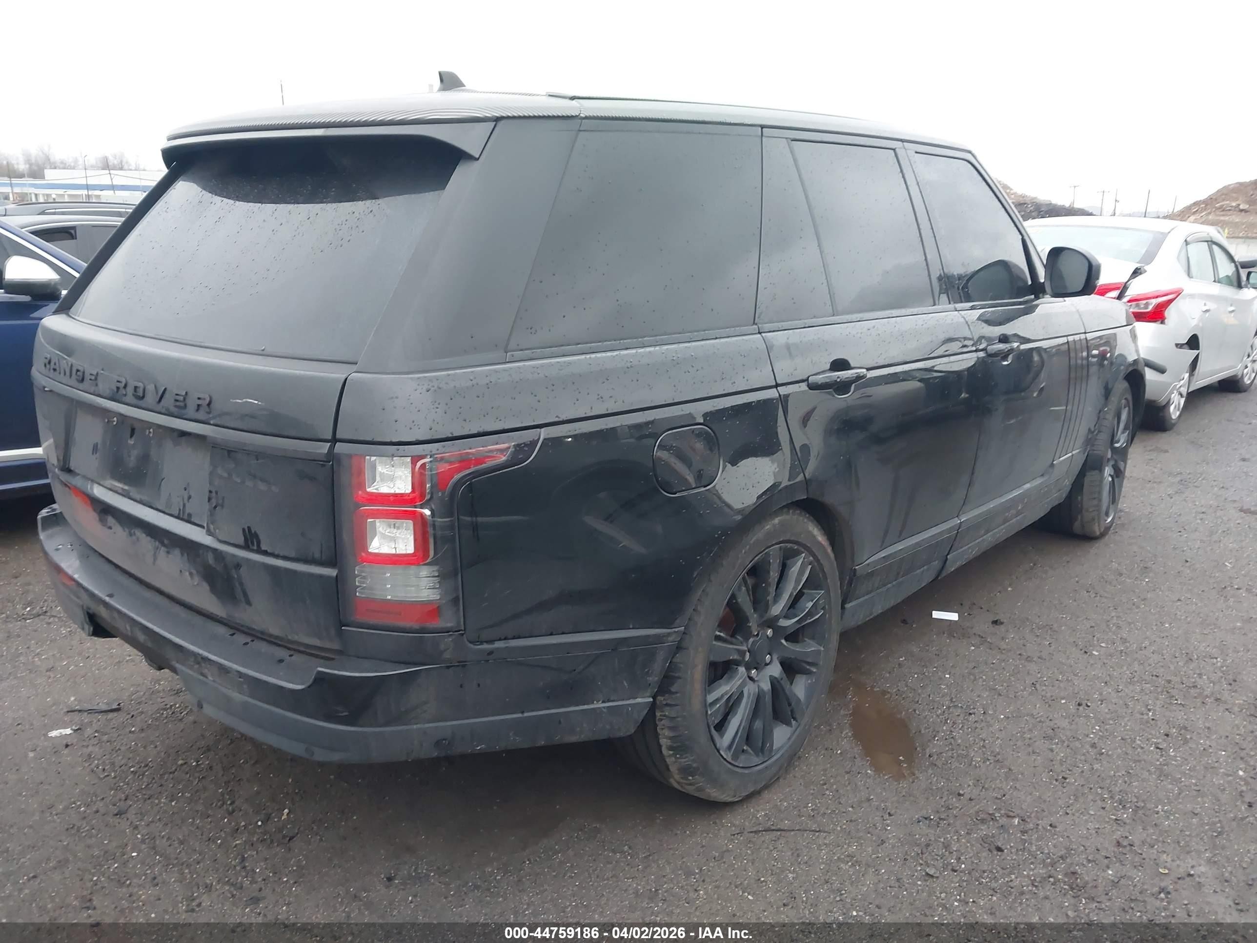 2016 Land Rover Range Rover 5.0l V8 Supercharged Black vin: SALGS2EF9GA276630