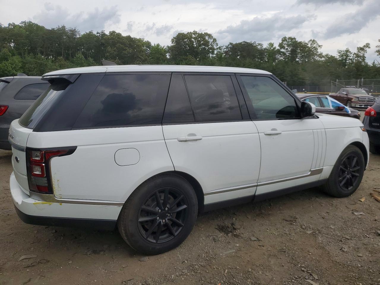 2017 Land Rover Range Rover Supercharged White vin: SALGS2FE2HA363230