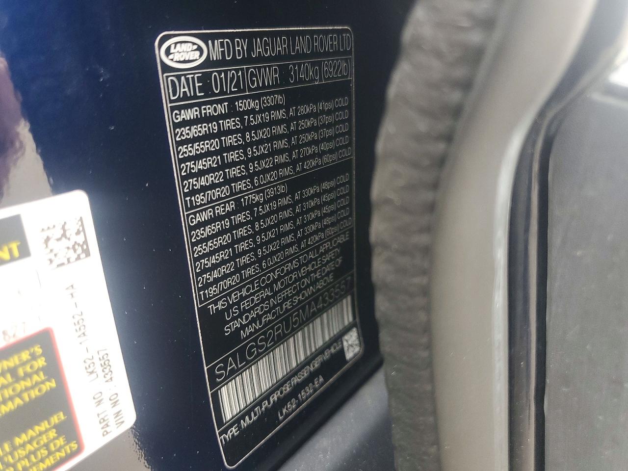 2021 Land Rover Range Rover Hse Westminster Edition Blue vin: SALGS2RU5MA433557