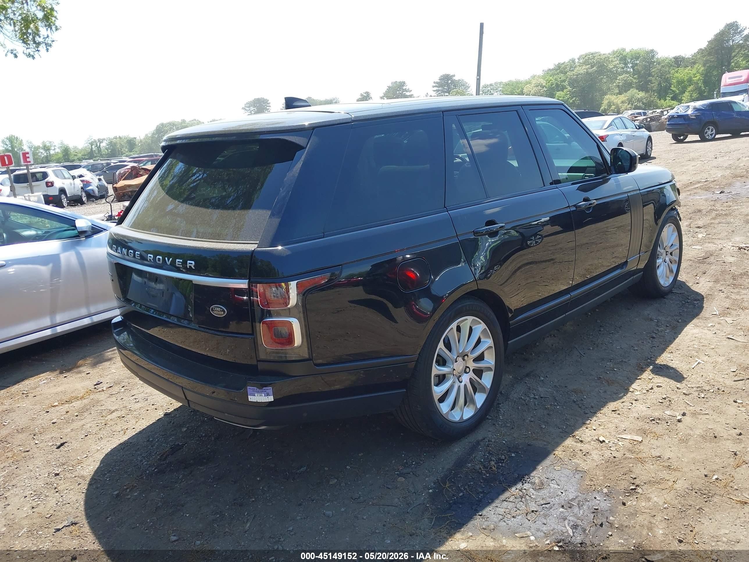 2020 Land Rover Range Rover Hse Black vin: SALGS2RU6LA589623