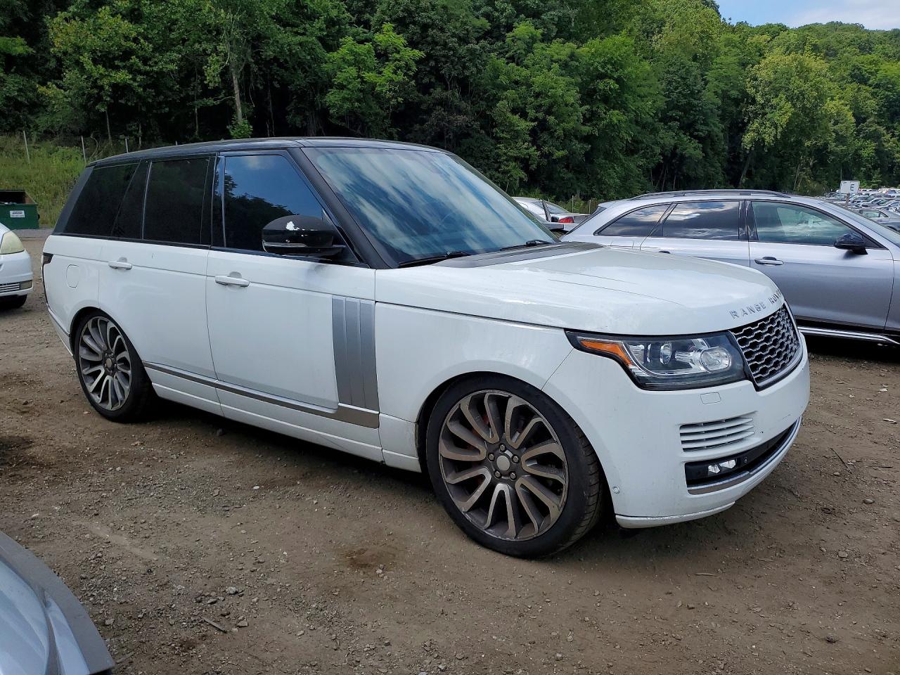 2015 Land Rover Range Rover Supercharged White vin: SALGS2TF2FA239470