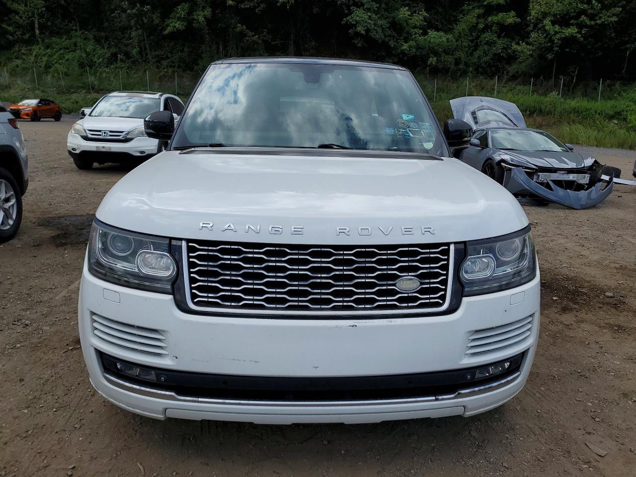 2015 Land Rover Range Rover Supercharged White vin: SALGS2TF2FA239470