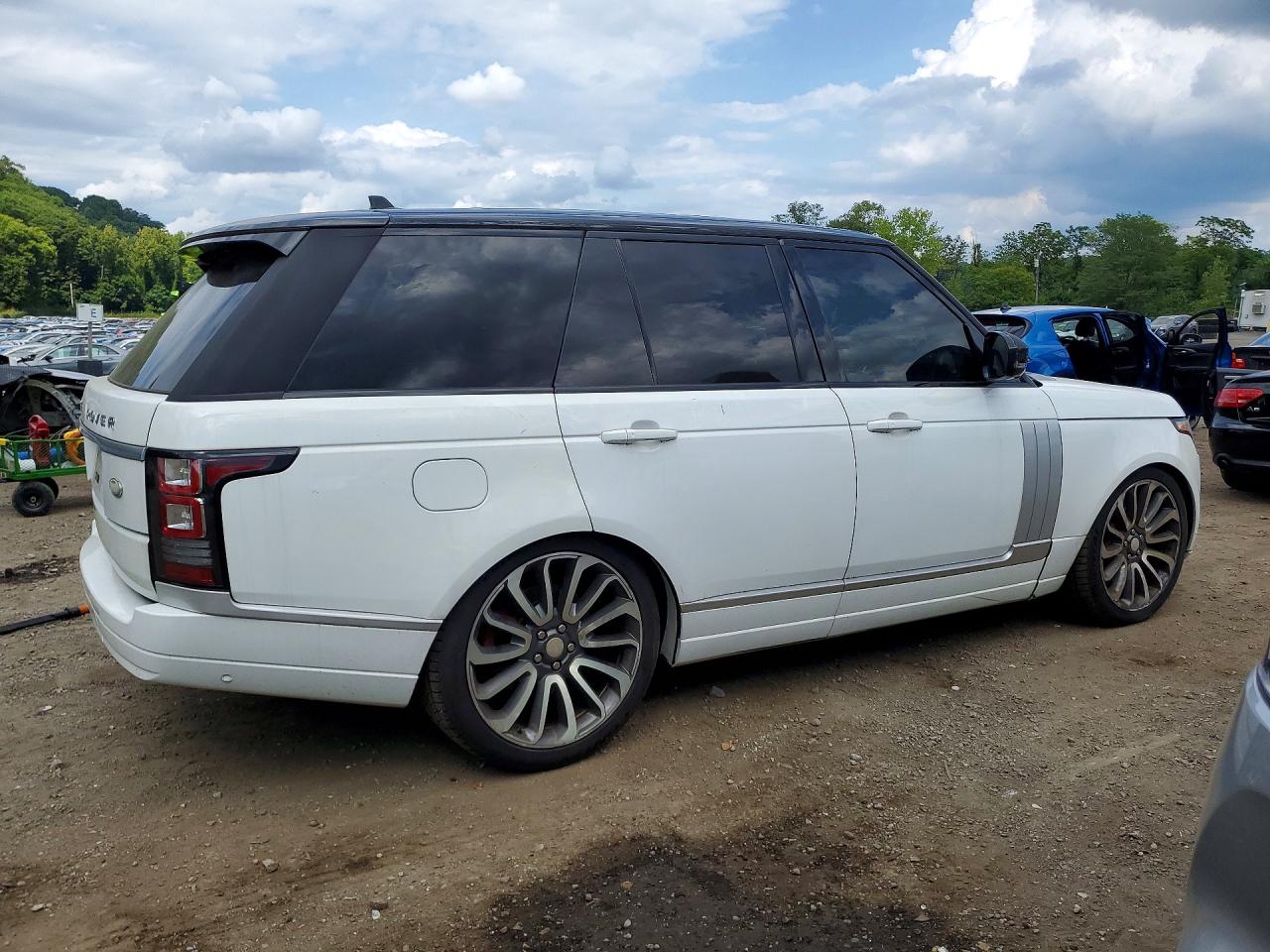 2015 Land Rover Range Rover Supercharged White vin: SALGS2TF2FA239470