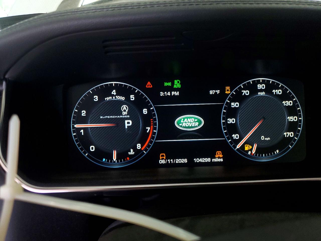 2015 Land Rover Range Rover Supercharged White vin: SALGS2TF2FA240277