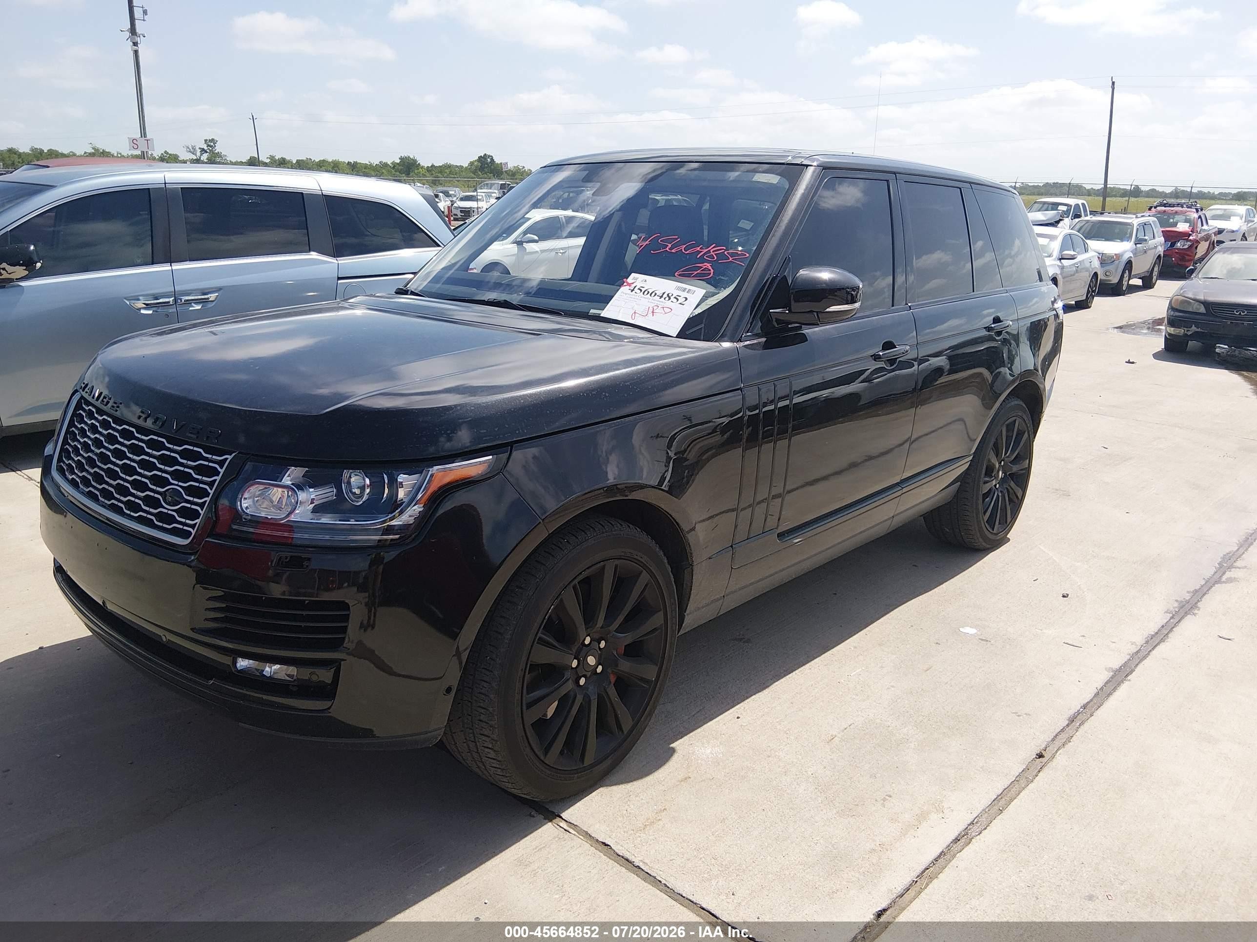 2015 Land Rover Range Rover 5.0l V8 Supercharged Black vin: SALGS2TF3FA212956