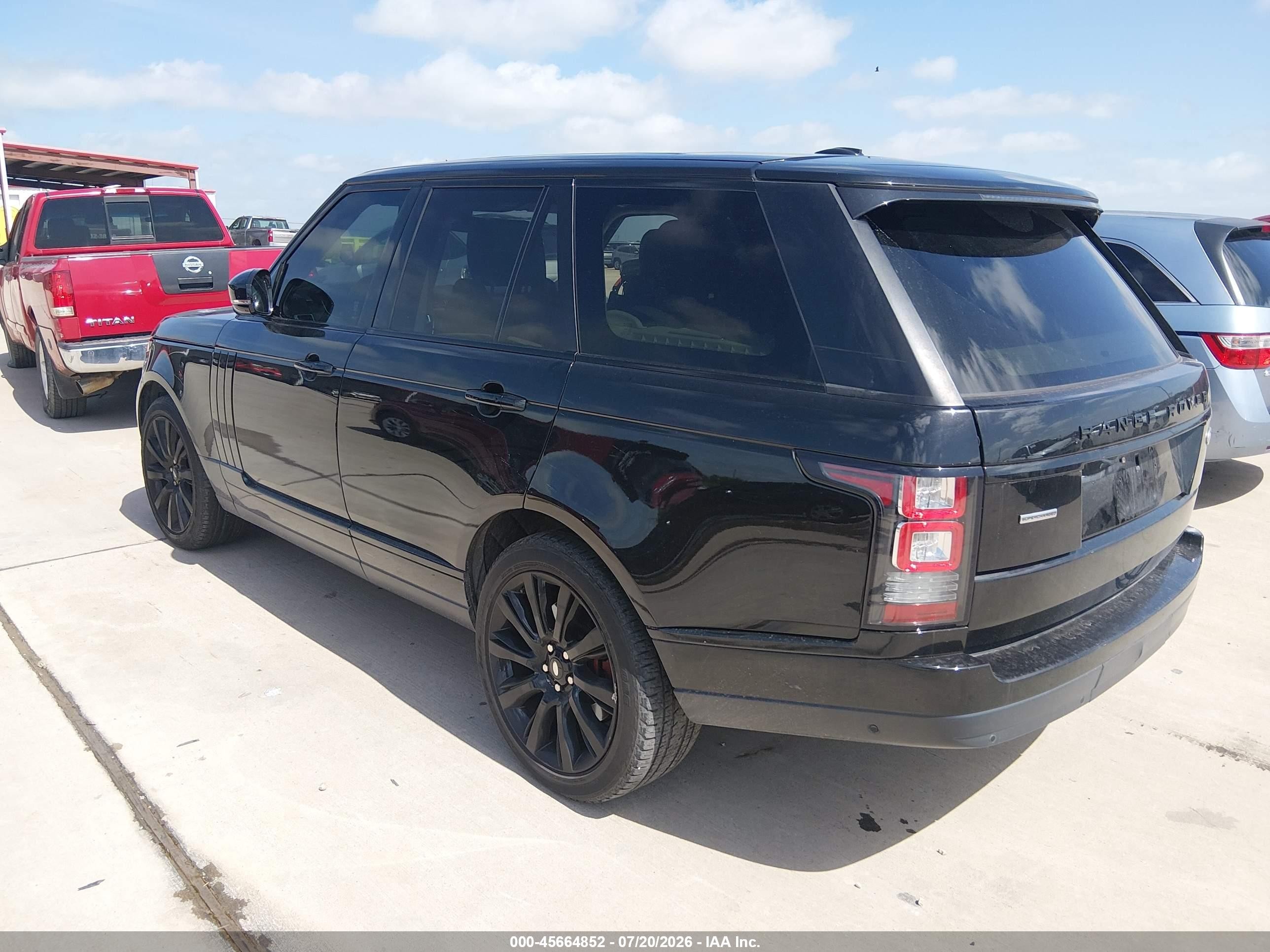 2015 Land Rover Range Rover 5.0l V8 Supercharged Black vin: SALGS2TF3FA212956