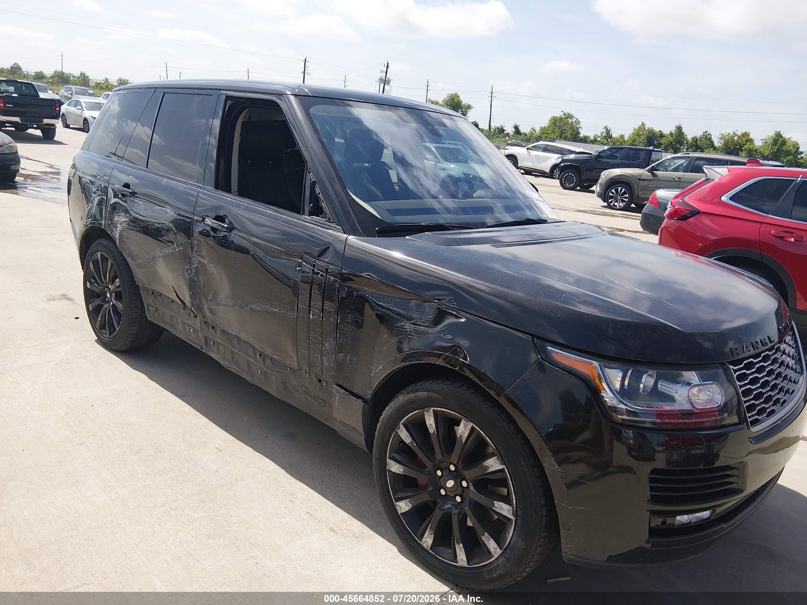 2015 Land Rover Range Rover 5.0l V8 Supercharged Black vin: SALGS2TF3FA212956