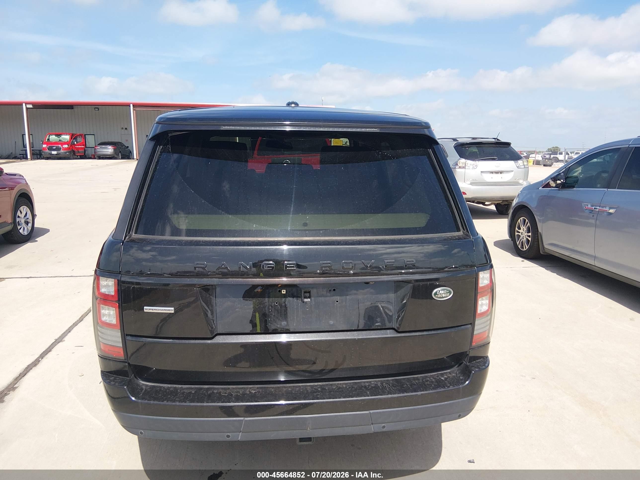 2015 Land Rover Range Rover 5.0l V8 Supercharged Black vin: SALGS2TF3FA212956