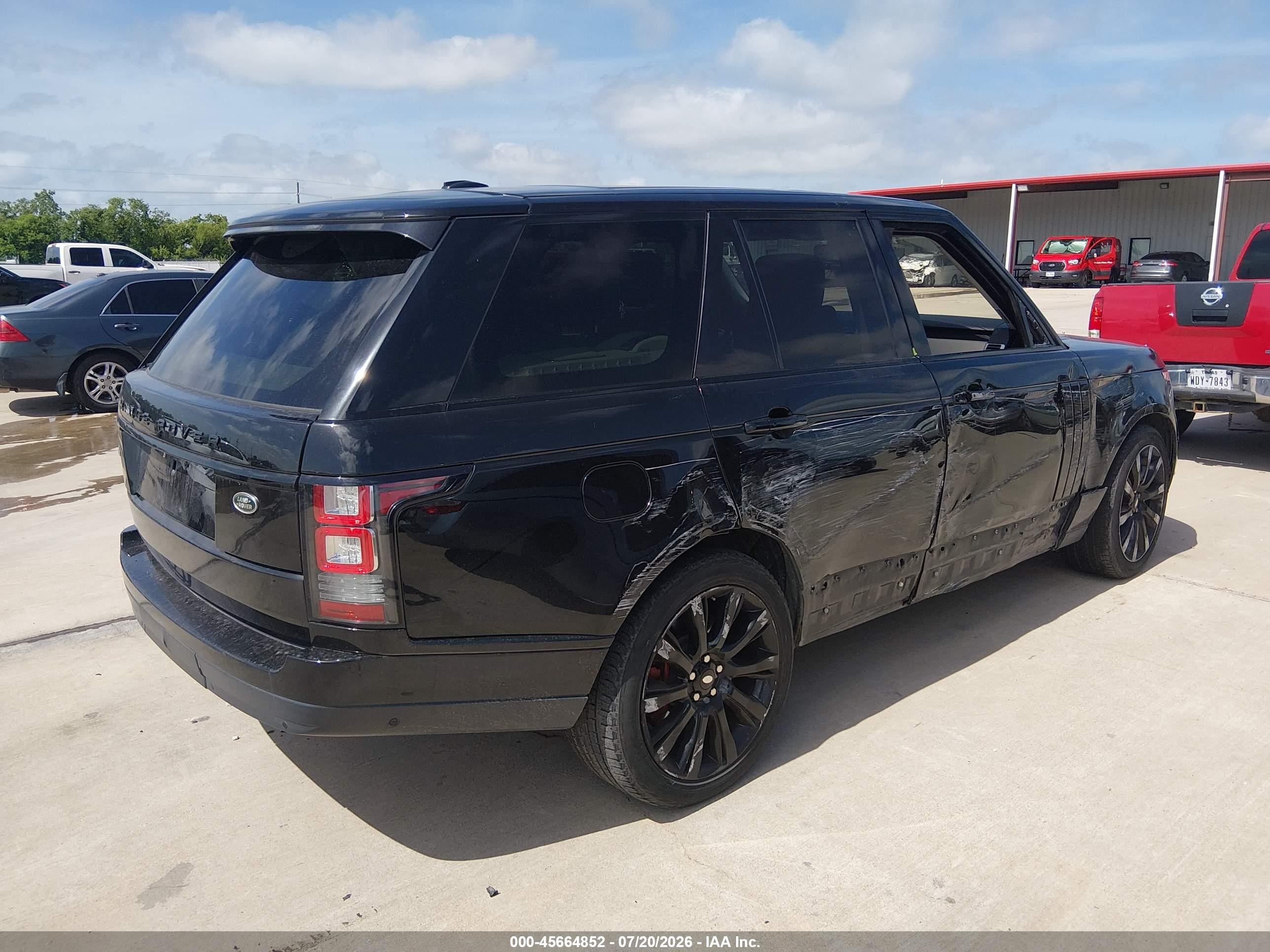 2015 Land Rover Range Rover 5.0l V8 Supercharged Black vin: SALGS2TF3FA212956