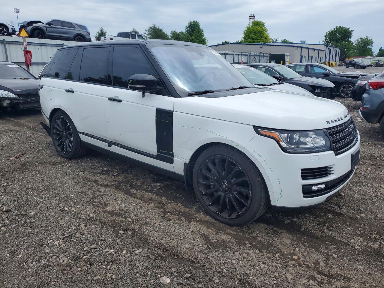 2015 Land Rover Range Rover Supercharged White vin: SALGS2TF3FA227103