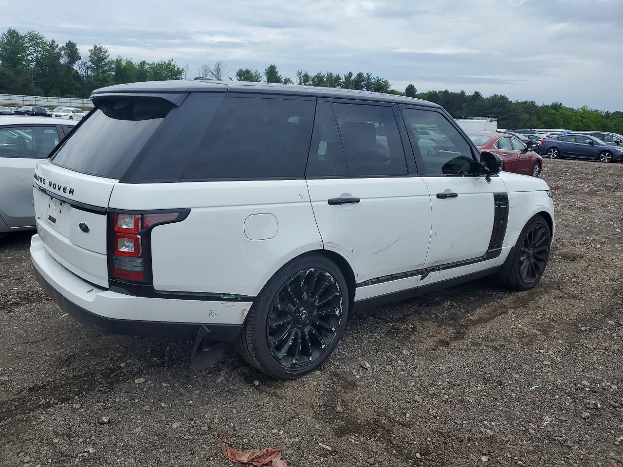 2015 Land Rover Range Rover Supercharged White vin: SALGS2TF3FA227103