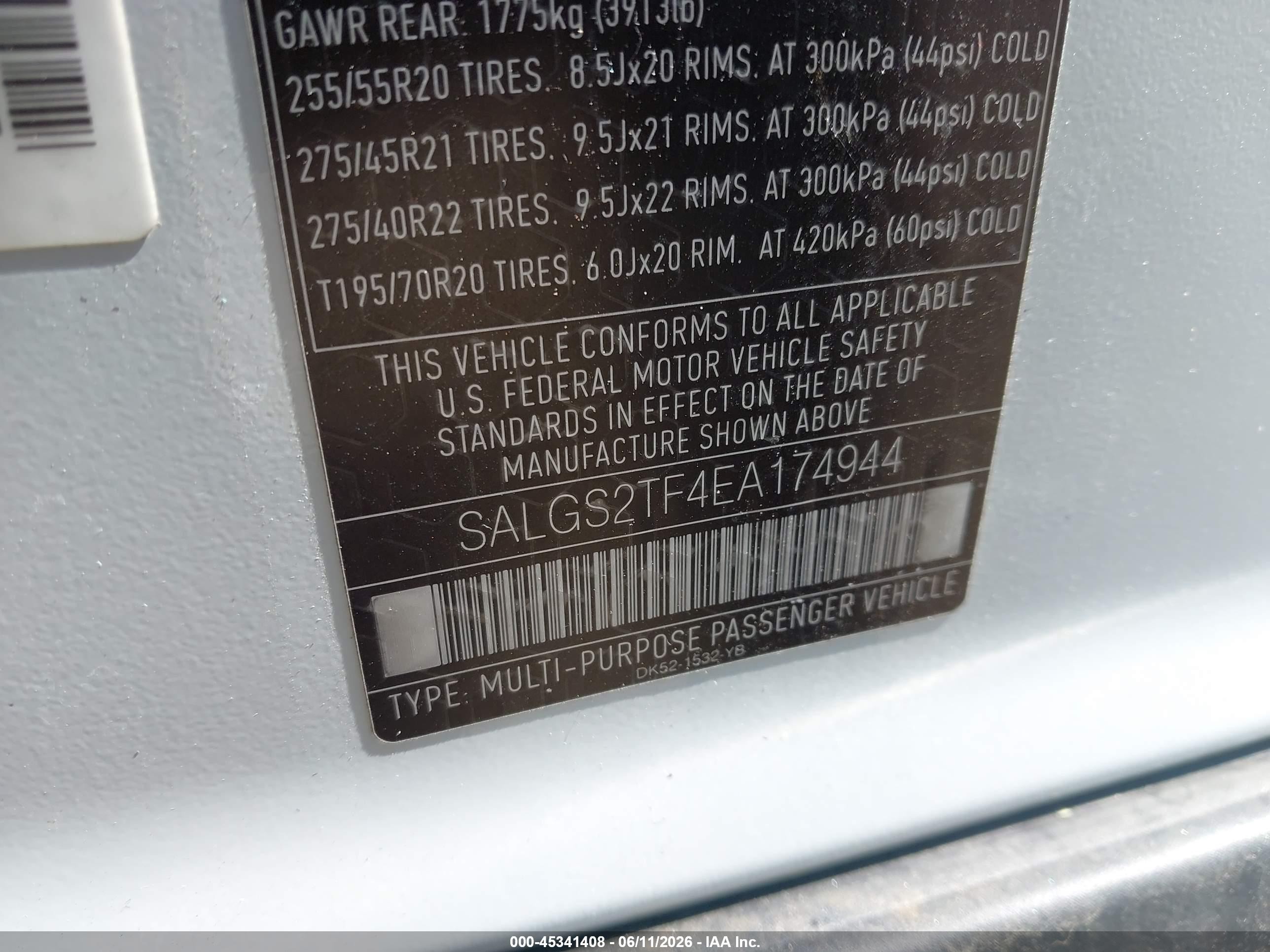 2014 Land Rover Range Rover 5.0l V8 Supercharged/5.0l V8 Supercharged Ebony Edition White vin: SALGS2TF4EA174944