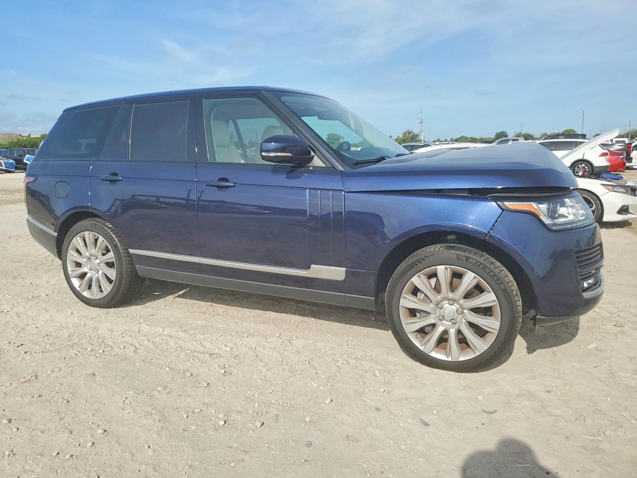 2015 Land Rover Range Rover Supercharged Blue vin: SALGS2TF4FA216269
