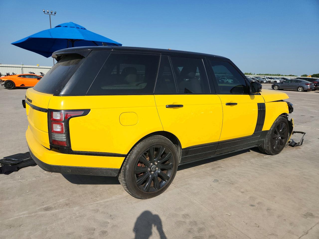 2015 Land Rover Range Rover Supercharged Yellow vin: SALGS2TF4FA238613
