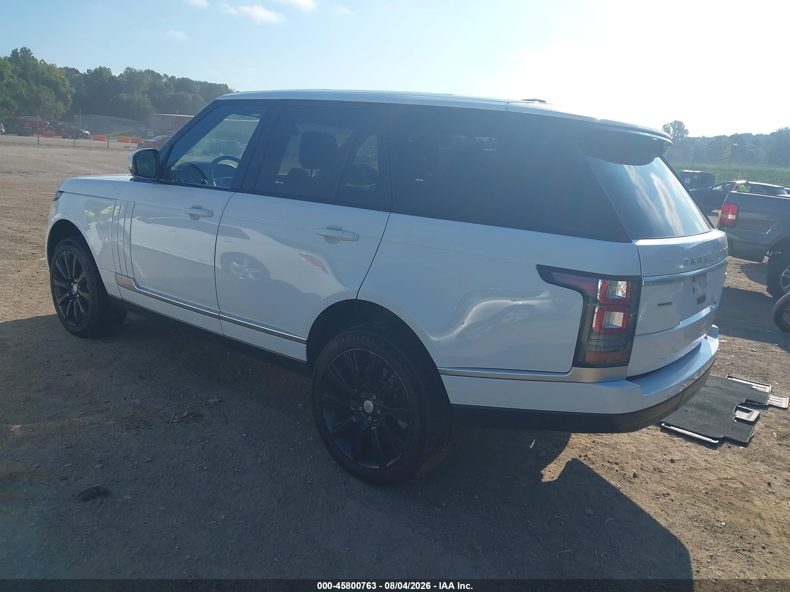 2015 Land Rover Range Rover 5.0l V8 Supercharged White vin: SALGS2TF6FA214362