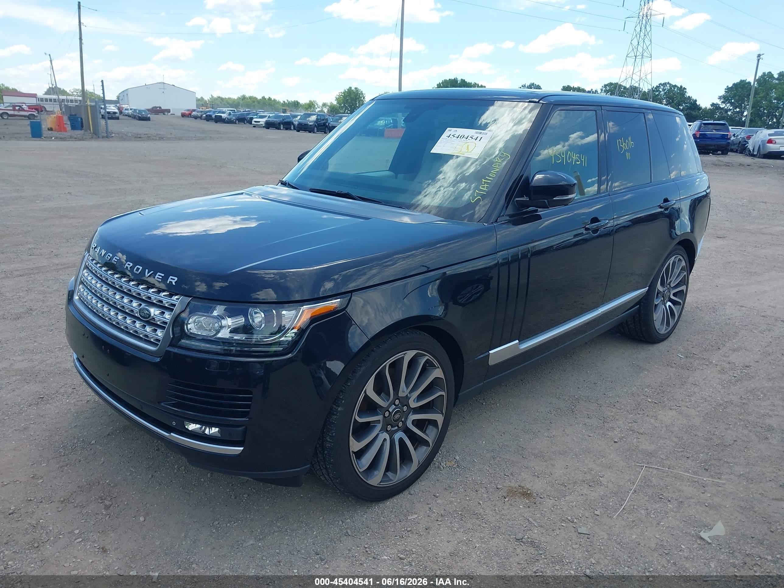 2015 Land Rover Range Rover 5.0l V8 Supercharged Black vin: SALGS2TF6FA238774