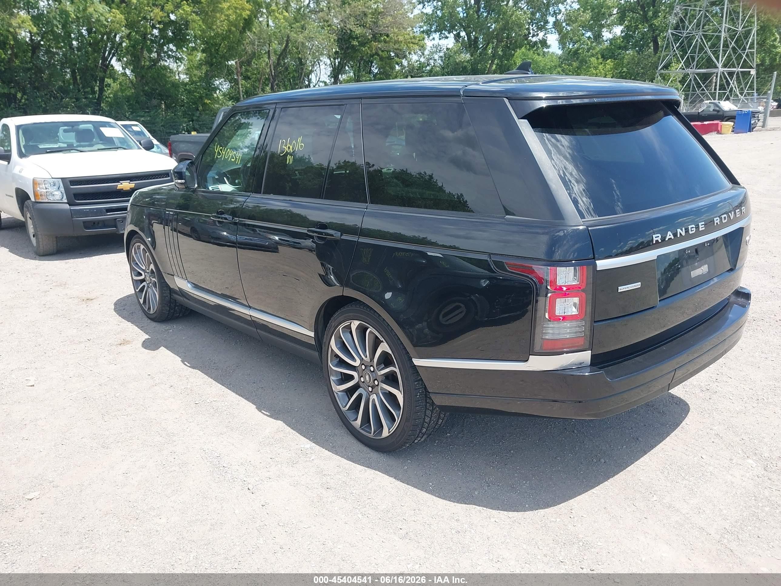 2015 Land Rover Range Rover 5.0l V8 Supercharged Black vin: SALGS2TF6FA238774