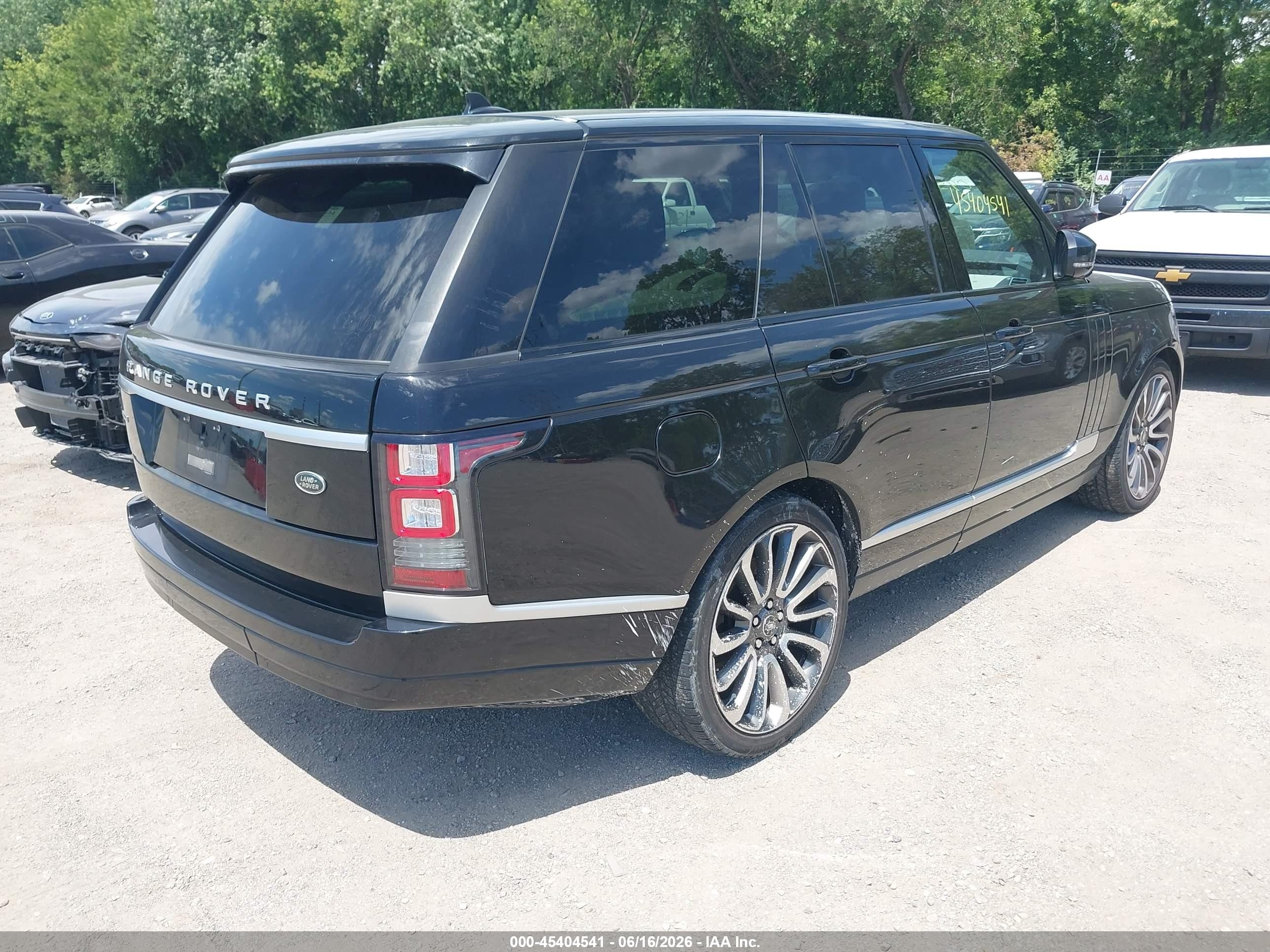 2015 Land Rover Range Rover 5.0l V8 Supercharged Black vin: SALGS2TF6FA238774