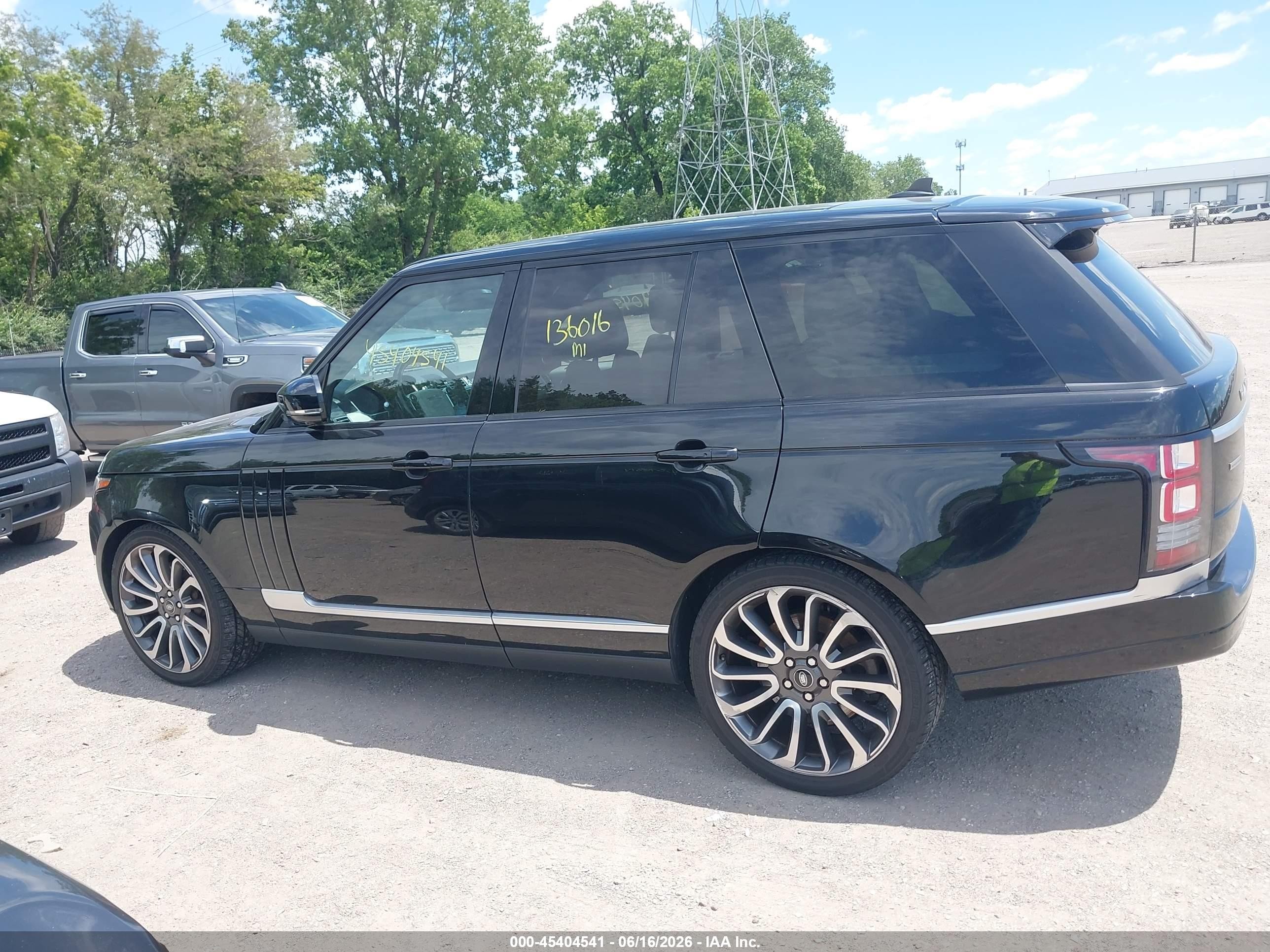 2015 Land Rover Range Rover 5.0l V8 Supercharged Black vin: SALGS2TF6FA238774