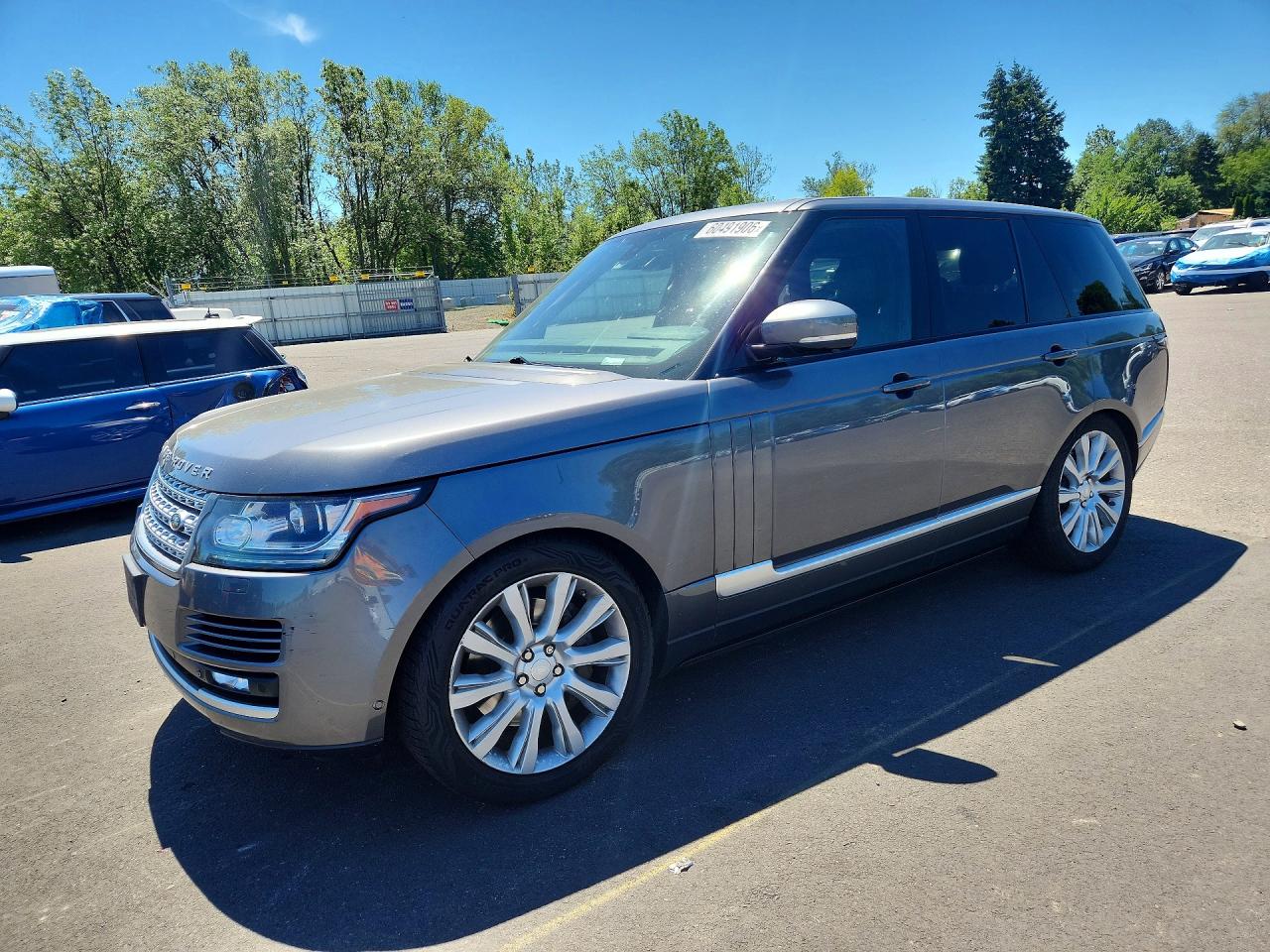 2015 Land Rover Range Rover Supercharged Gray vin: SALGS2TF8FA227811