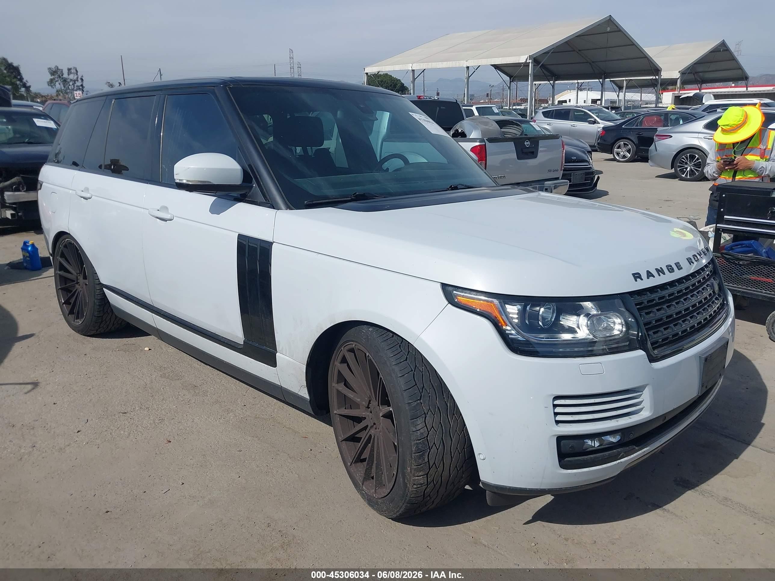 2015 Land Rover Range Rover 5.0l V8 Supercharged White vin: SALGS2TF9FA236419