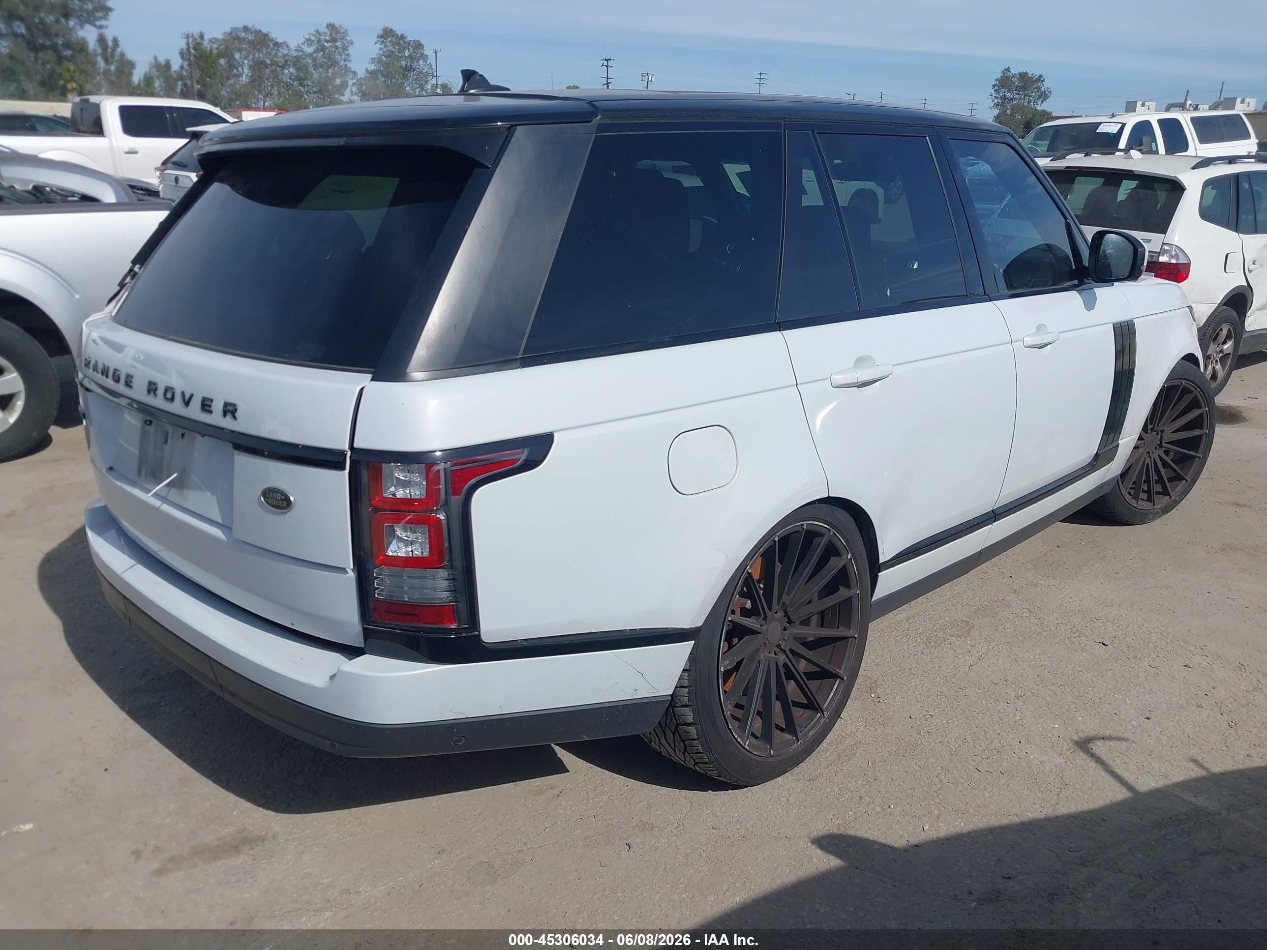 2015 Land Rover Range Rover 5.0l V8 Supercharged White vin: SALGS2TF9FA236419