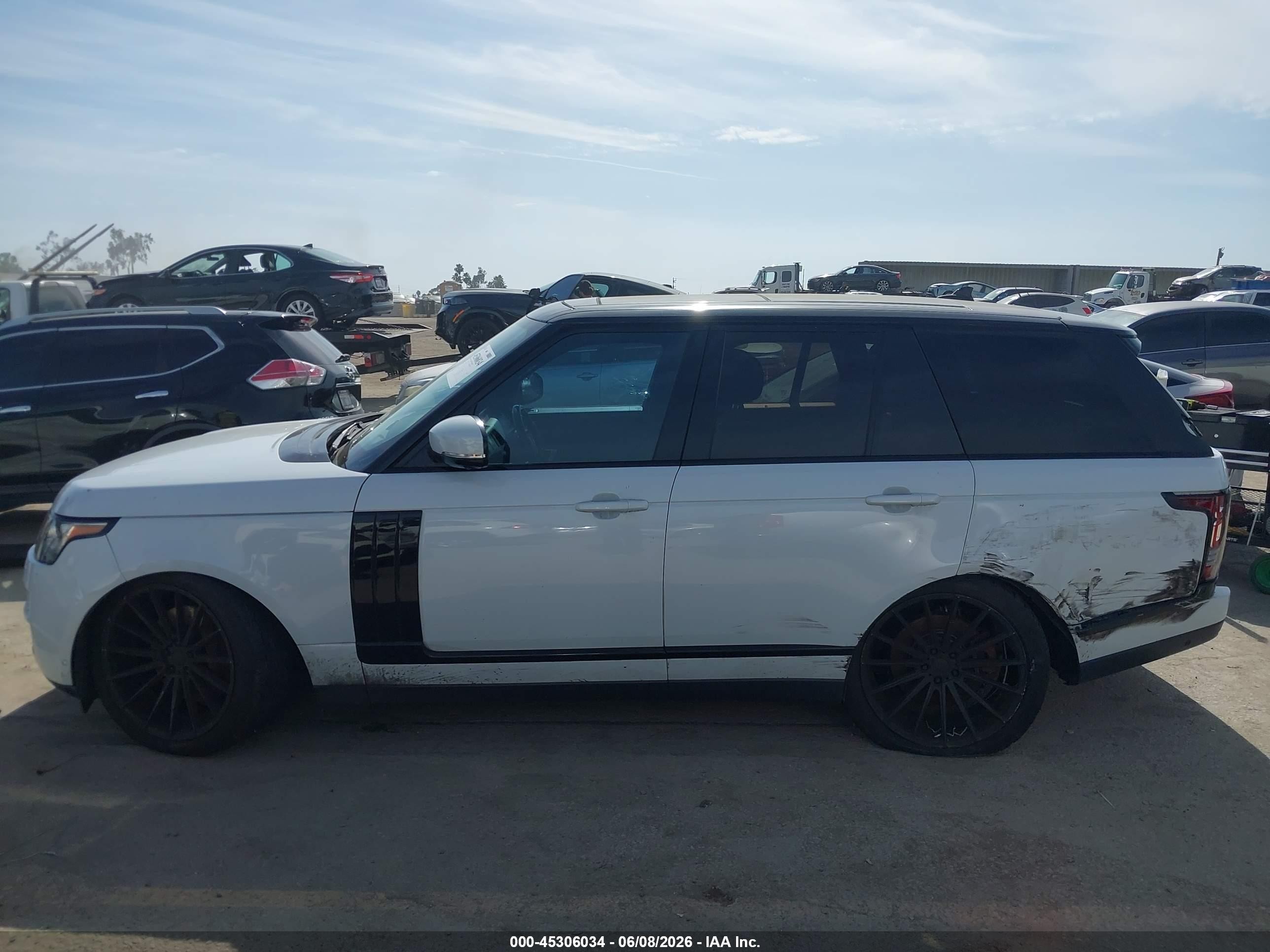 2015 Land Rover Range Rover 5.0l V8 Supercharged White vin: SALGS2TF9FA236419