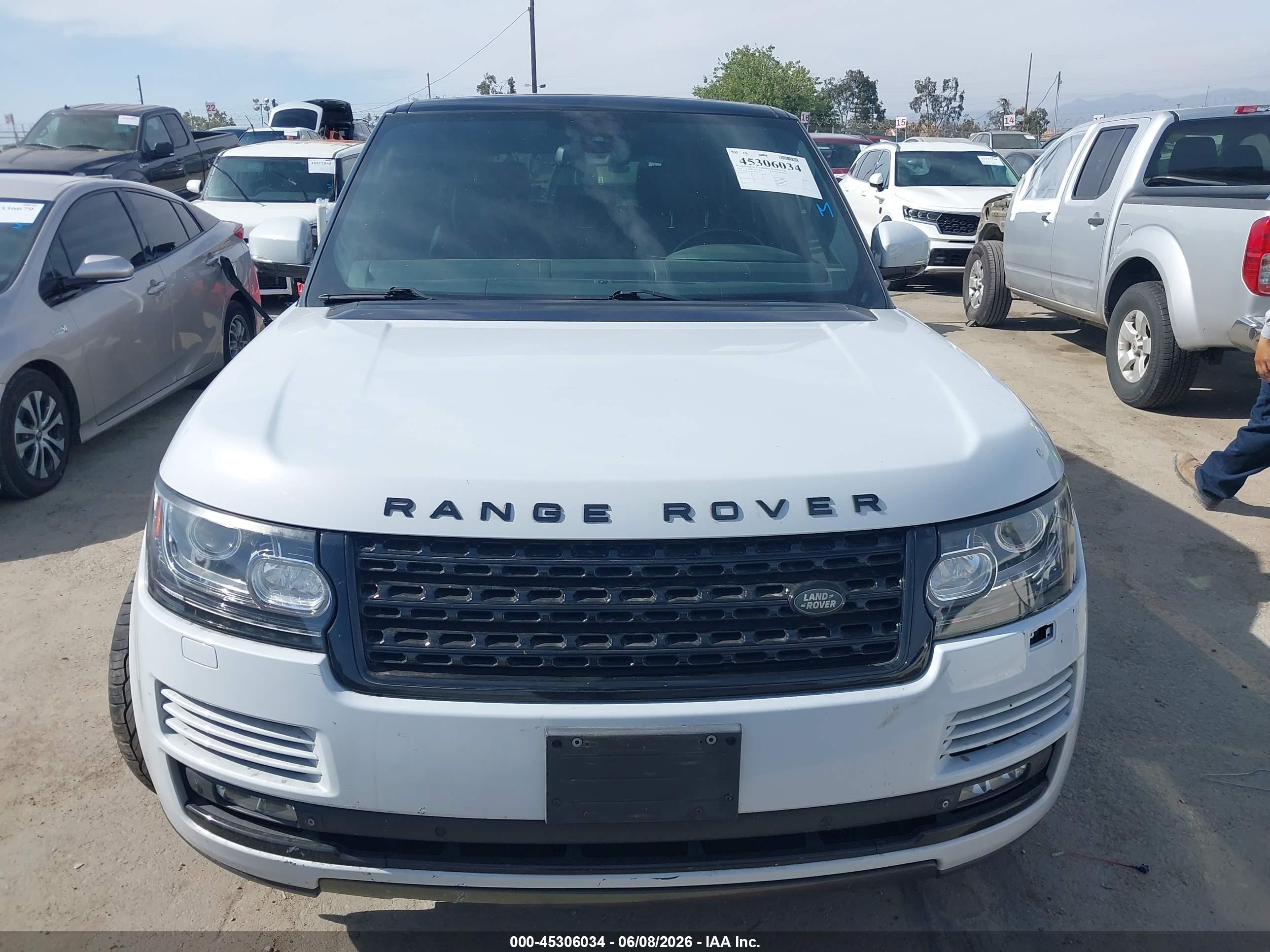 2015 Land Rover Range Rover 5.0l V8 Supercharged White vin: SALGS2TF9FA236419