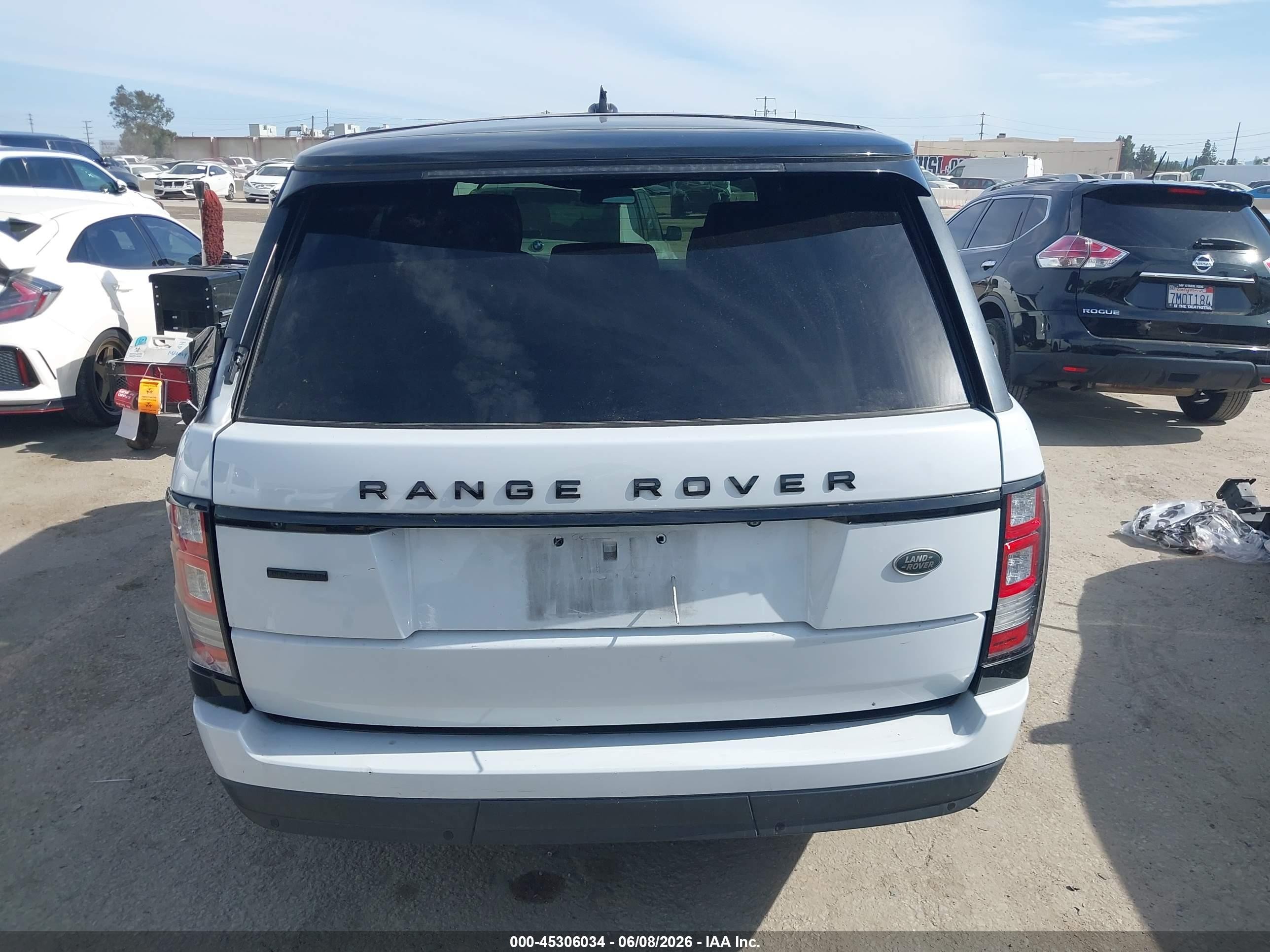 2015 Land Rover Range Rover 5.0l V8 Supercharged White vin: SALGS2TF9FA236419