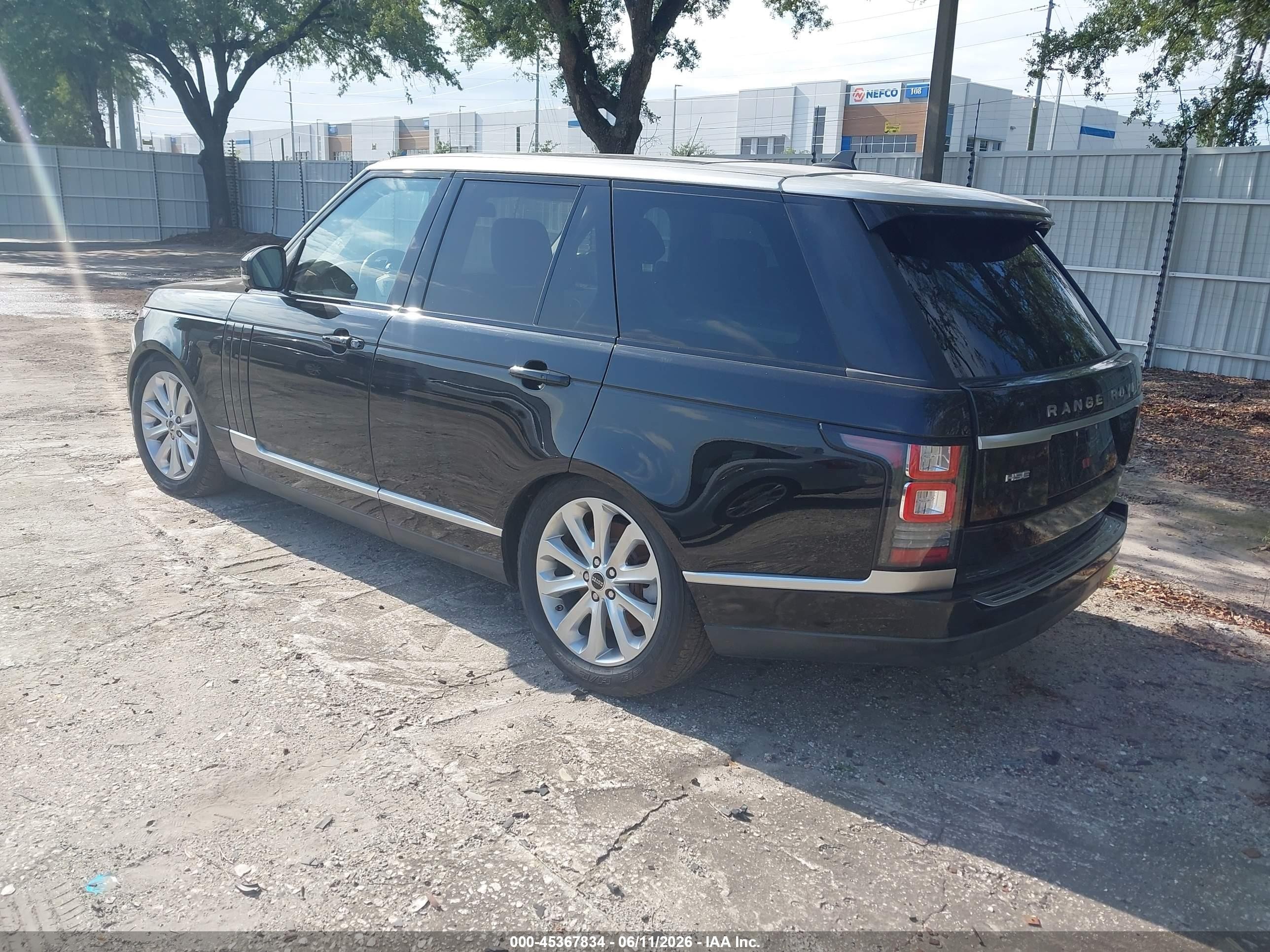 2016 Land Rover Range Rover 3.0l V6 Supercharged Hse Black vin: SALGS2VF1GA264259