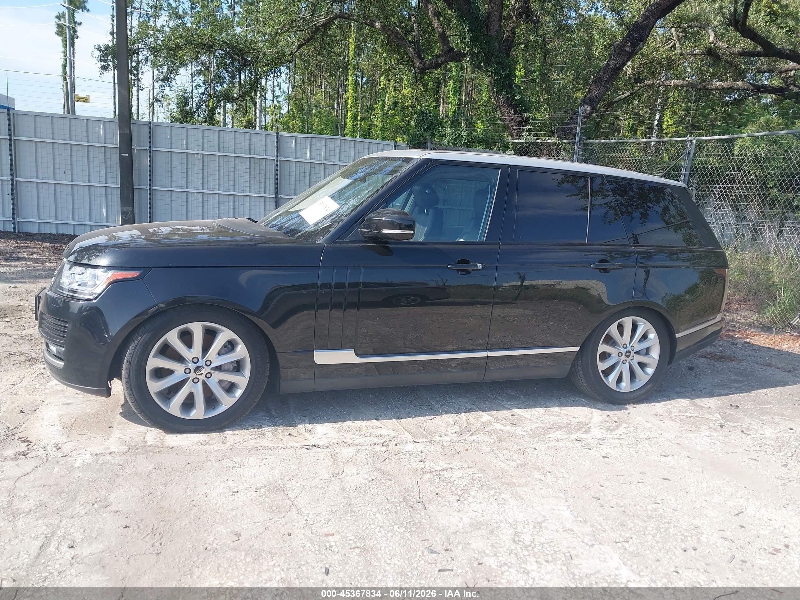 2016 Land Rover Range Rover 3.0l V6 Supercharged Hse Black vin: SALGS2VF1GA264259
