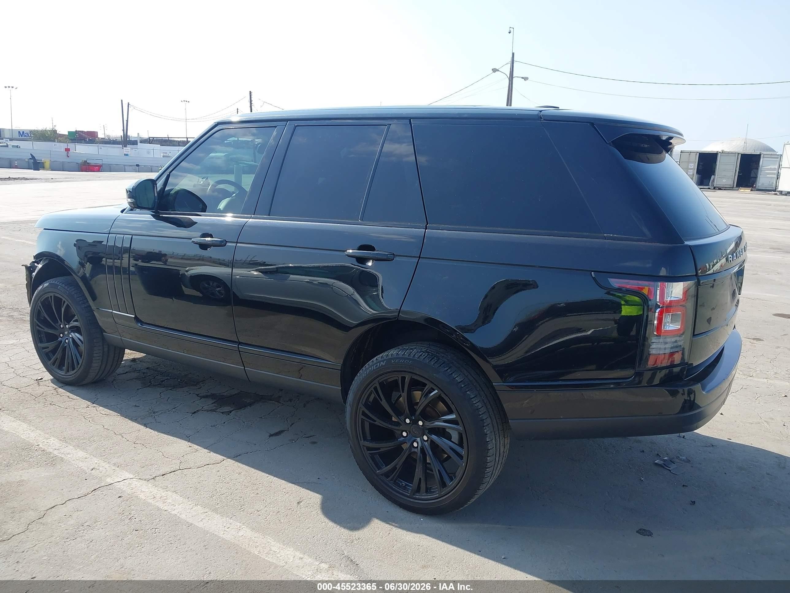 2014 Land Rover Range Rover 3.0l V6 Supercharged Hse Black vin: SALGS2VF2EA127876
