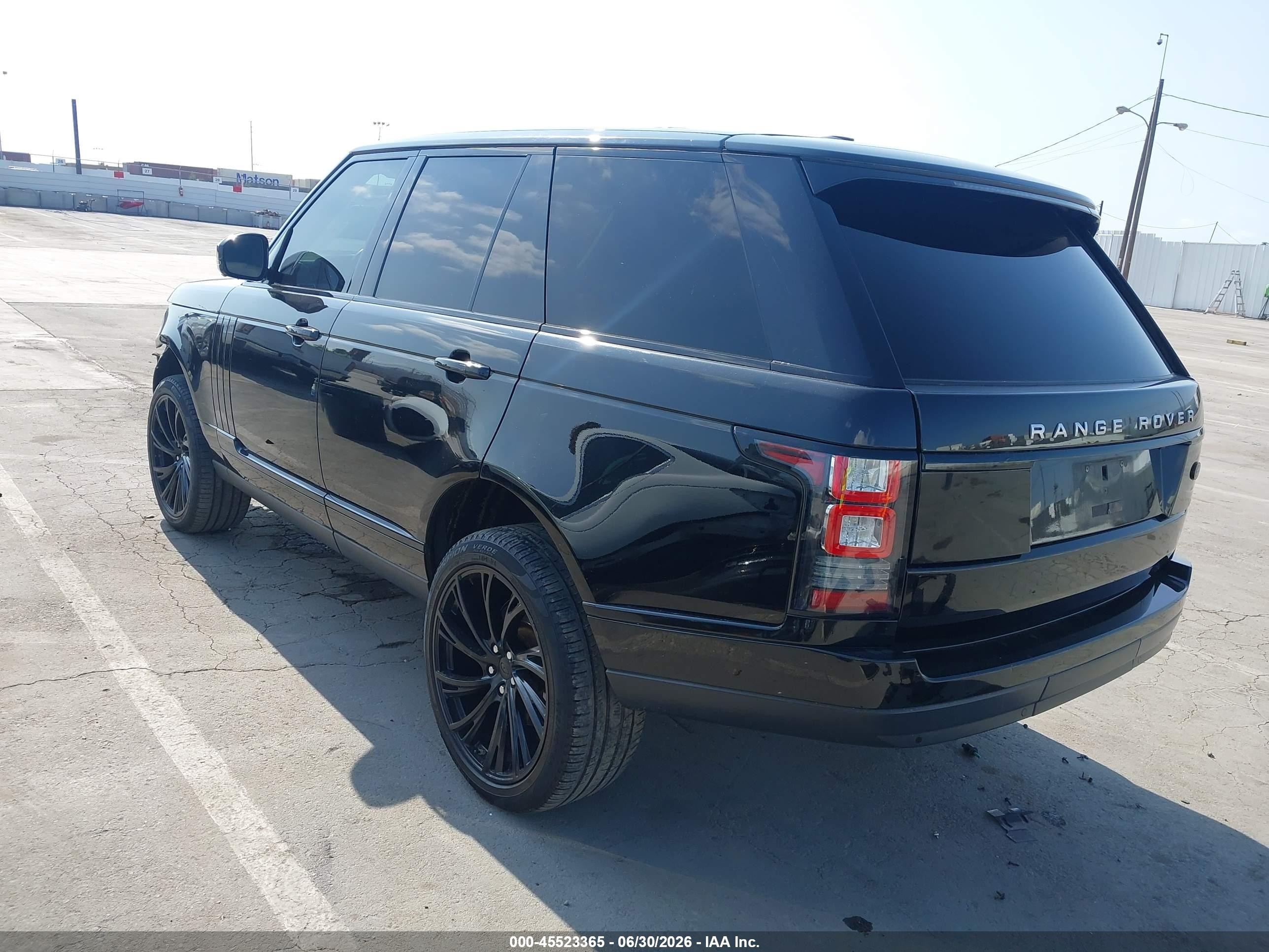2014 Land Rover Range Rover 3.0l V6 Supercharged Hse Black vin: SALGS2VF2EA127876