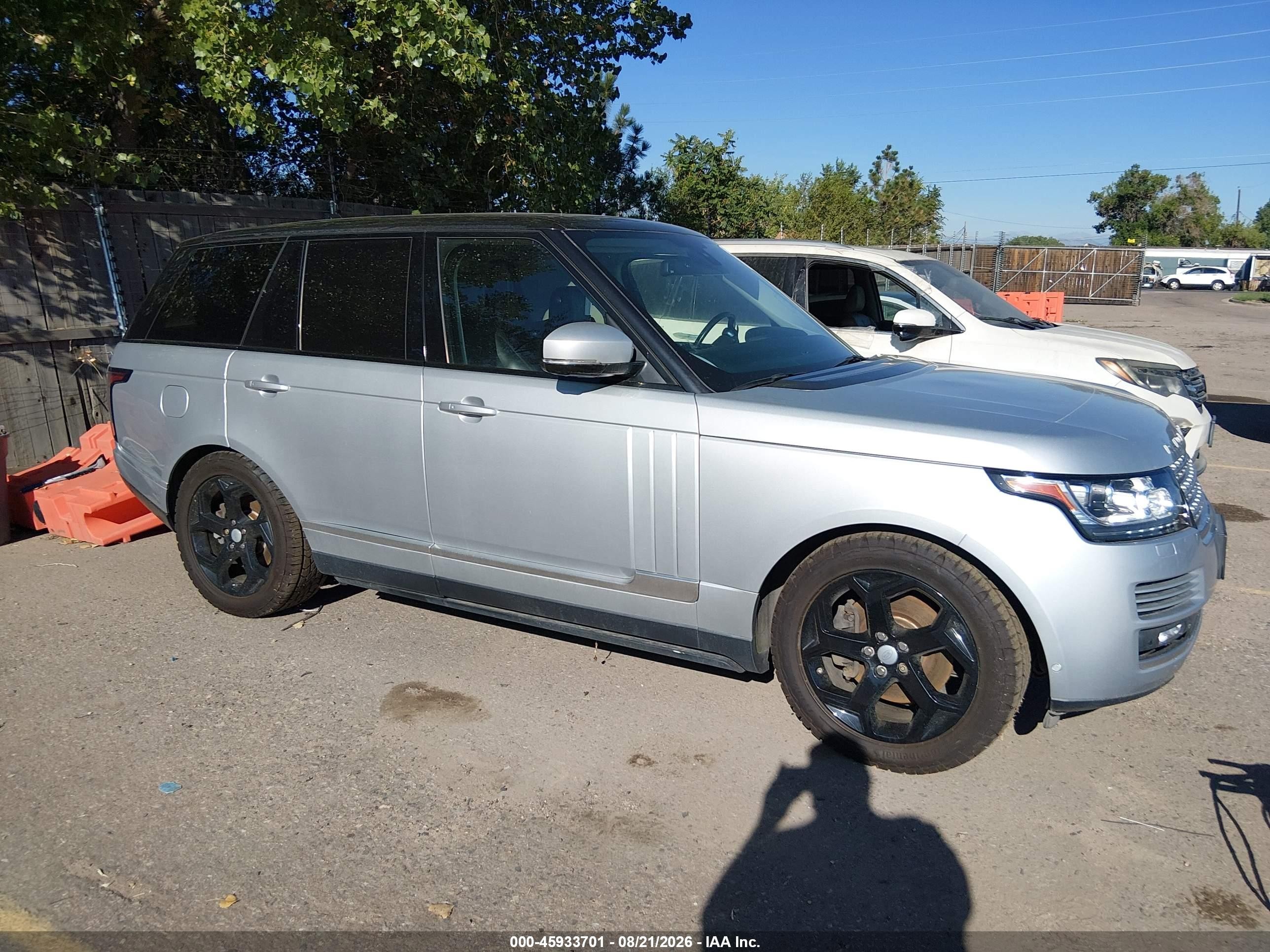 2015 Land Rover Range Rover 3.0l V6 Supercharged Hse Gray vin: SALGS2VF9FA241150