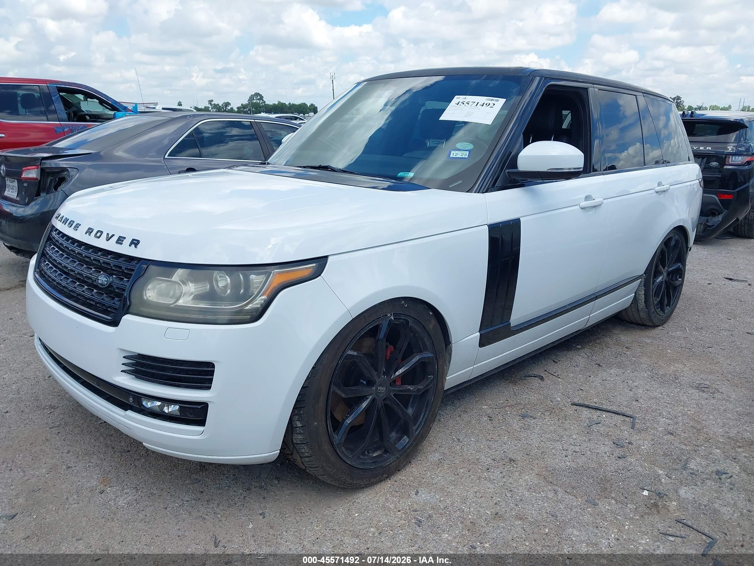 2014 Land Rover Range Rover 3.0l V6 Supercharged Hse White vin: SALGS2WF3EA157953