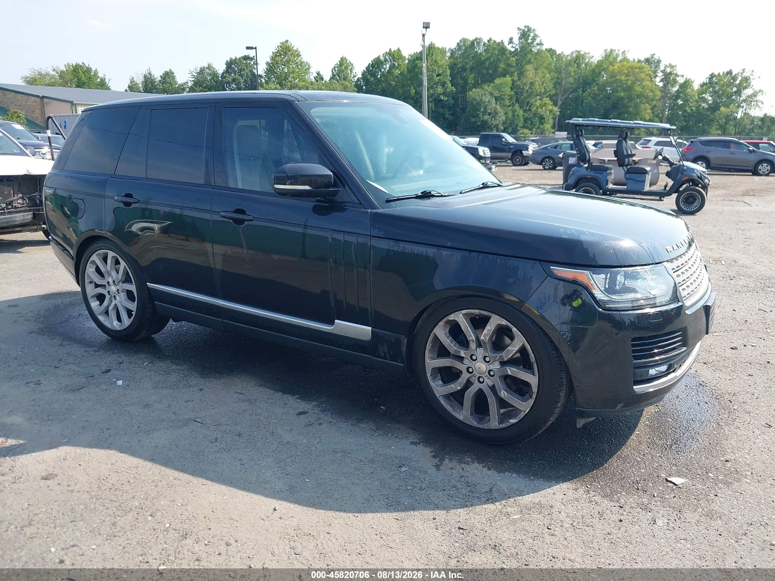 2014 Land Rover Range Rover 3.0l V6 Supercharged Hse Black vin: SALGS2WF3EA176423