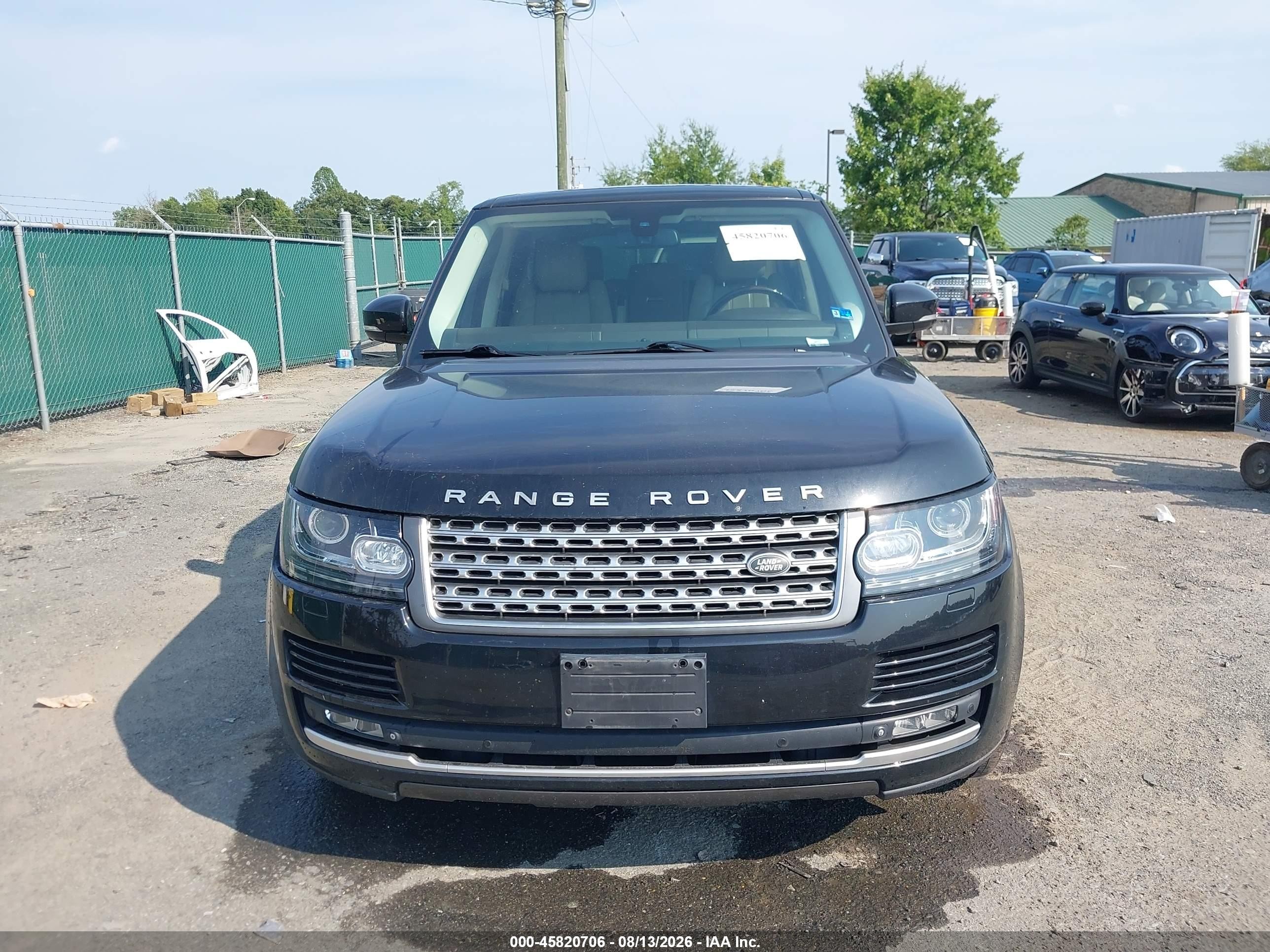2014 Land Rover Range Rover 3.0l V6 Supercharged Hse Black vin: SALGS2WF3EA176423