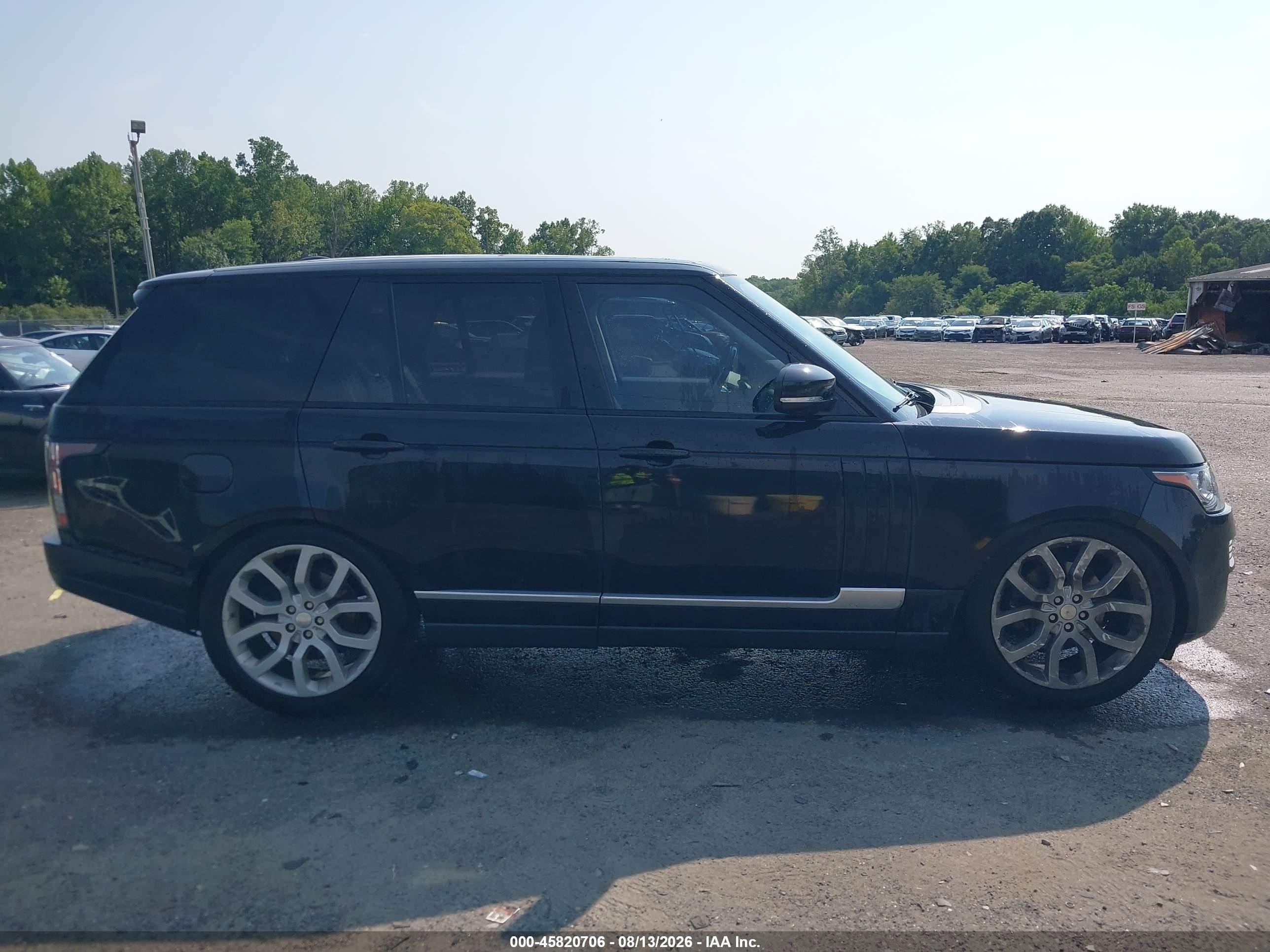 2014 Land Rover Range Rover 3.0l V6 Supercharged Hse Black vin: SALGS2WF3EA176423
