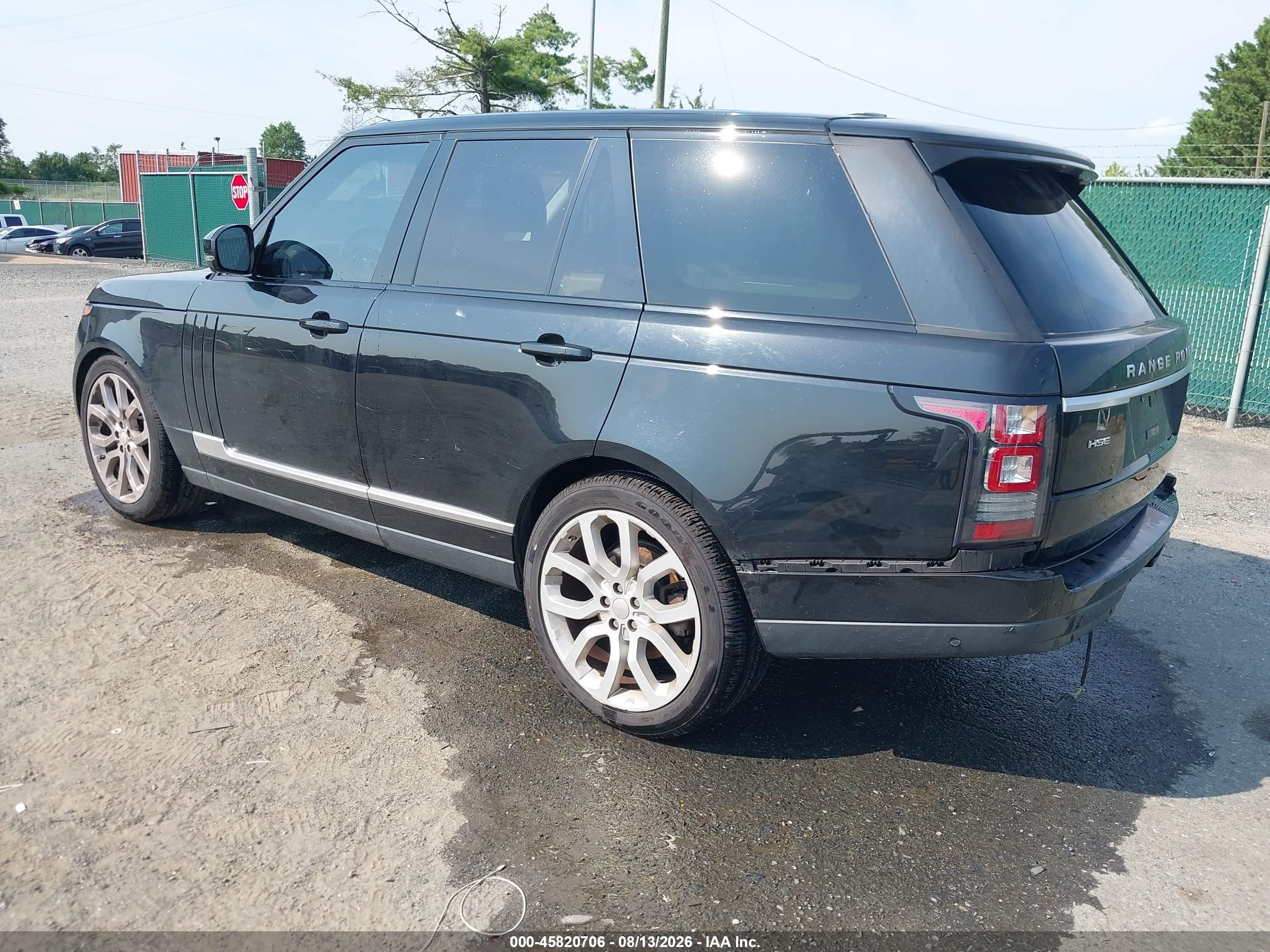 2014 Land Rover Range Rover 3.0l V6 Supercharged Hse Black vin: SALGS2WF3EA176423