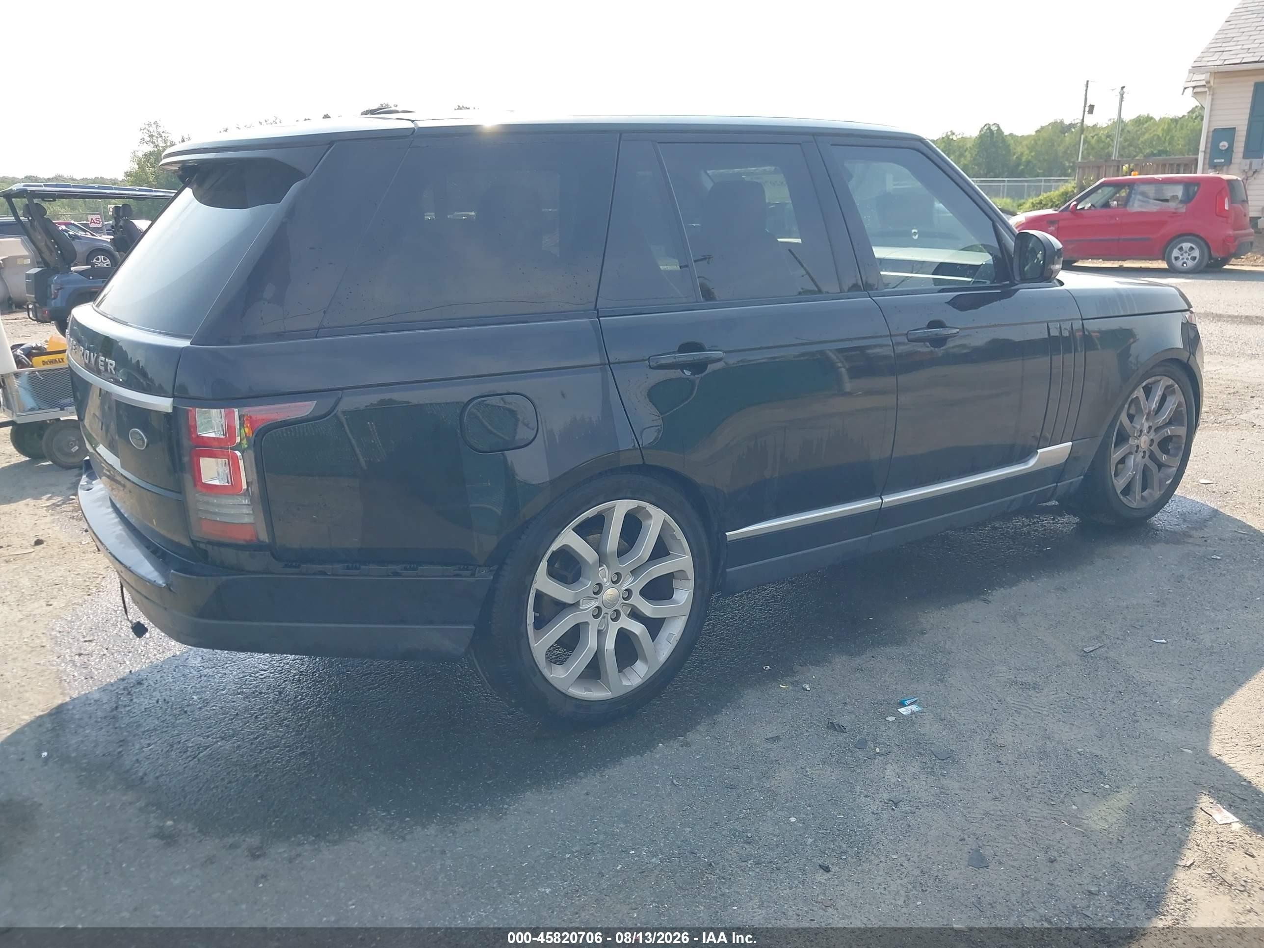 2014 Land Rover Range Rover 3.0l V6 Supercharged Hse Black vin: SALGS2WF3EA176423
