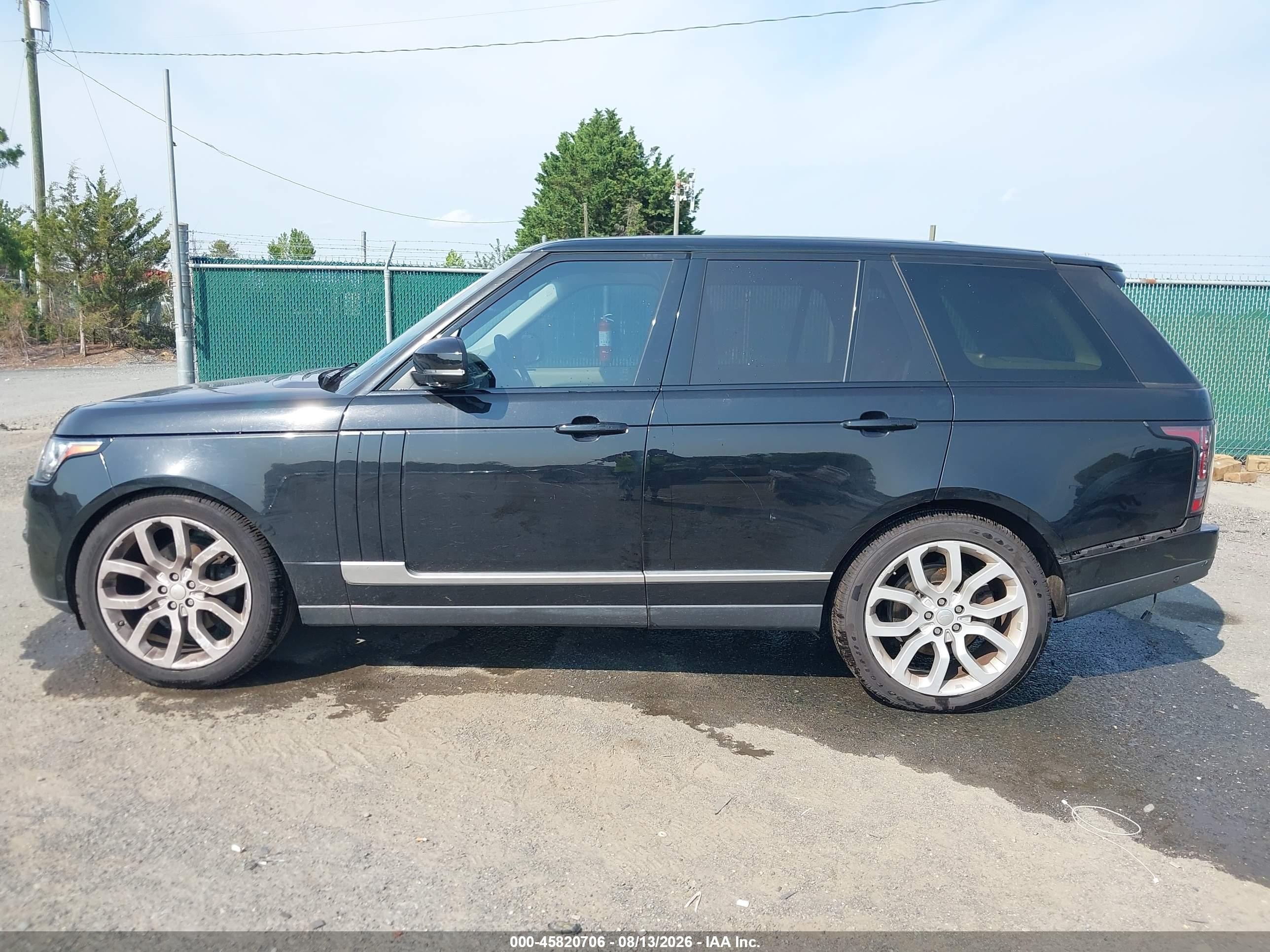 2014 Land Rover Range Rover 3.0l V6 Supercharged Hse Black vin: SALGS2WF3EA176423