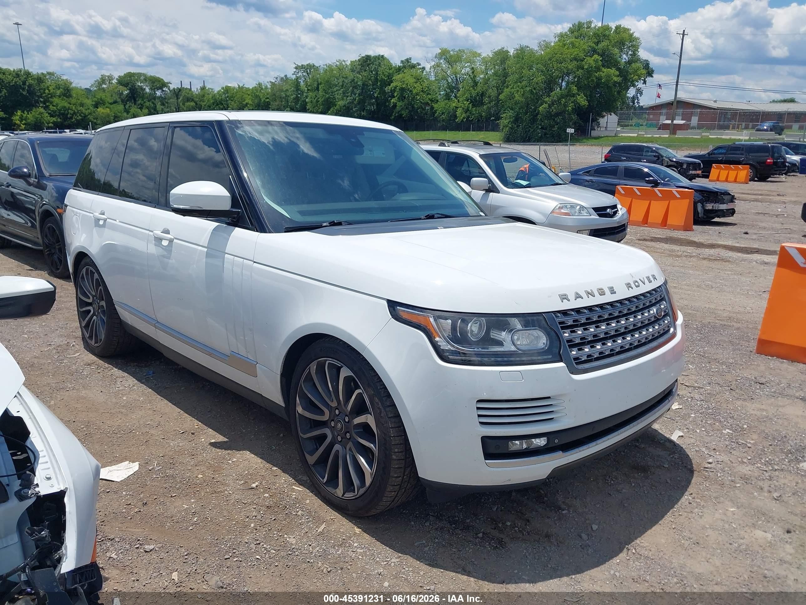 2014 Land Rover Range Rover 3.0l V6 Supercharged Hse White vin: SALGS2WF7EA167630