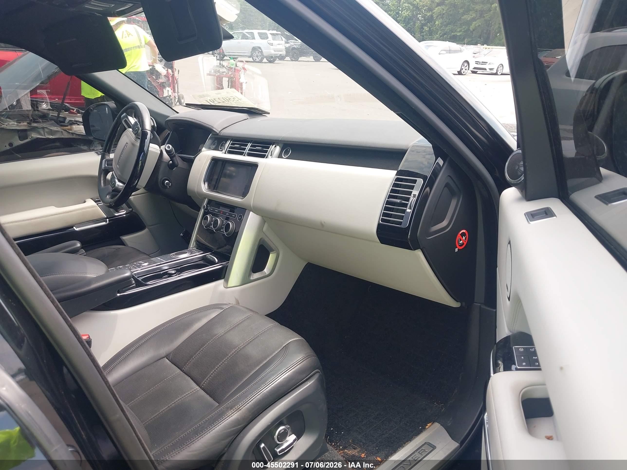2016 Land Rover Range Rover 5.0l V8 Supercharged Black vin: SALGS3EF0GA259849